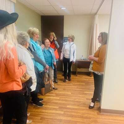 Sarah Hopfinger speaks to Auxiliary members