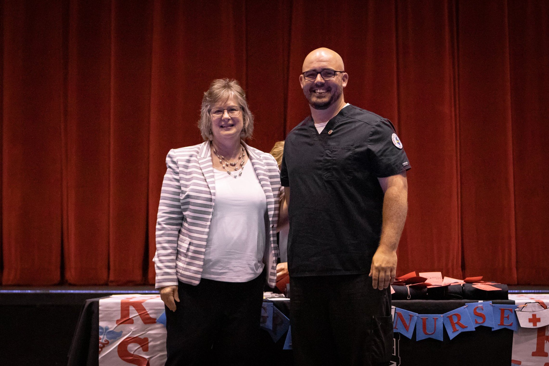 Denise Griffith, Nursing Instructor, and Lucas Cash (Trenton)