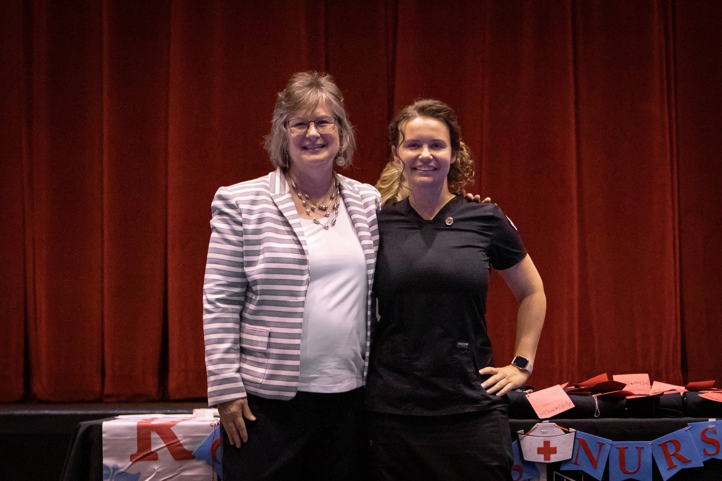 Denise Griffith, Nursing Instructor, and Miranda Frisbie (Red Bud)