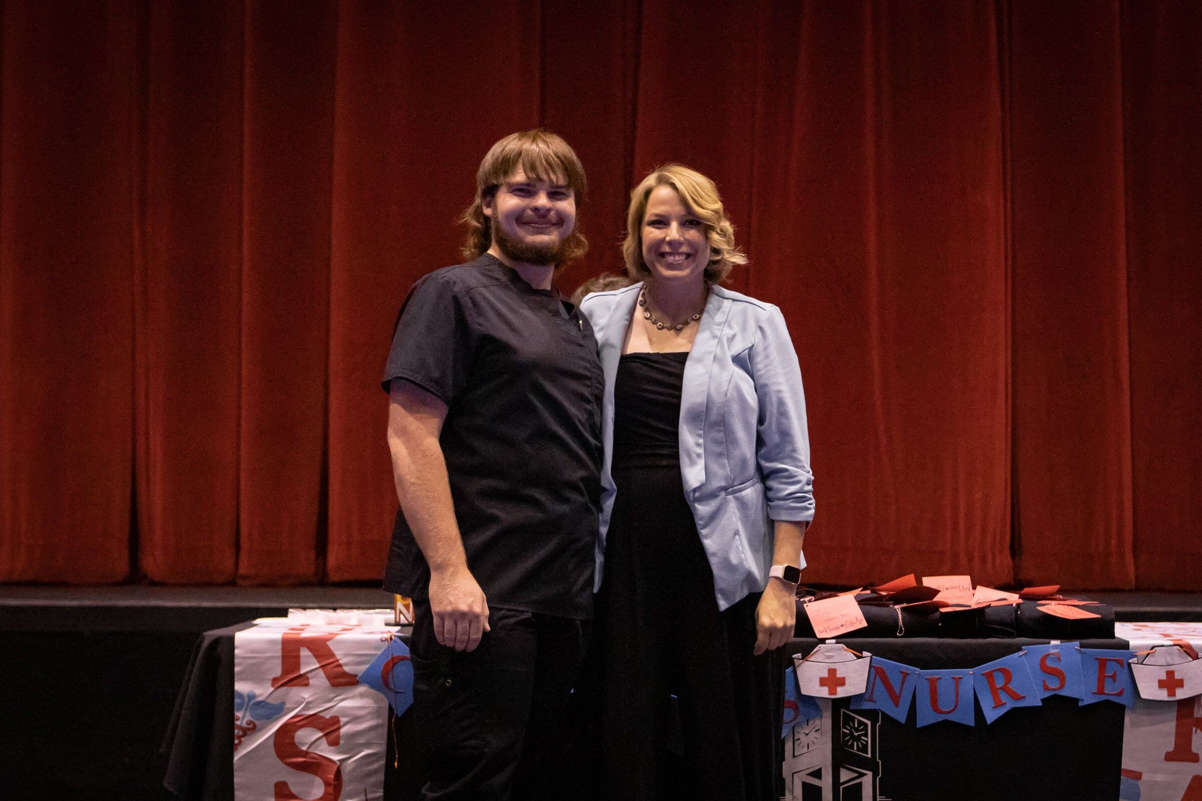 Lucas Prior (Benton) and Dr. Tracy Smith, Nursing Instructor