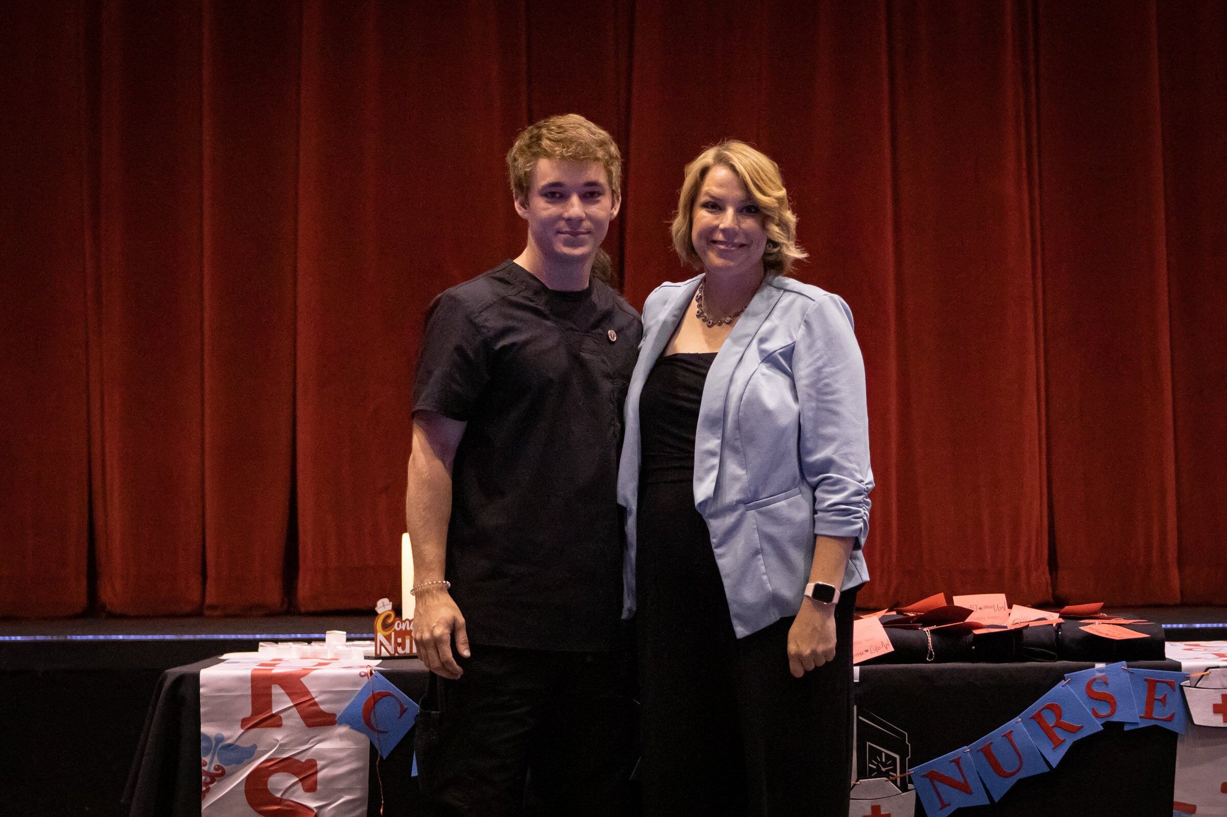 Lucas Wolfe (West Frankfort) and Dr. Tracy Smith, Nursing Instructor