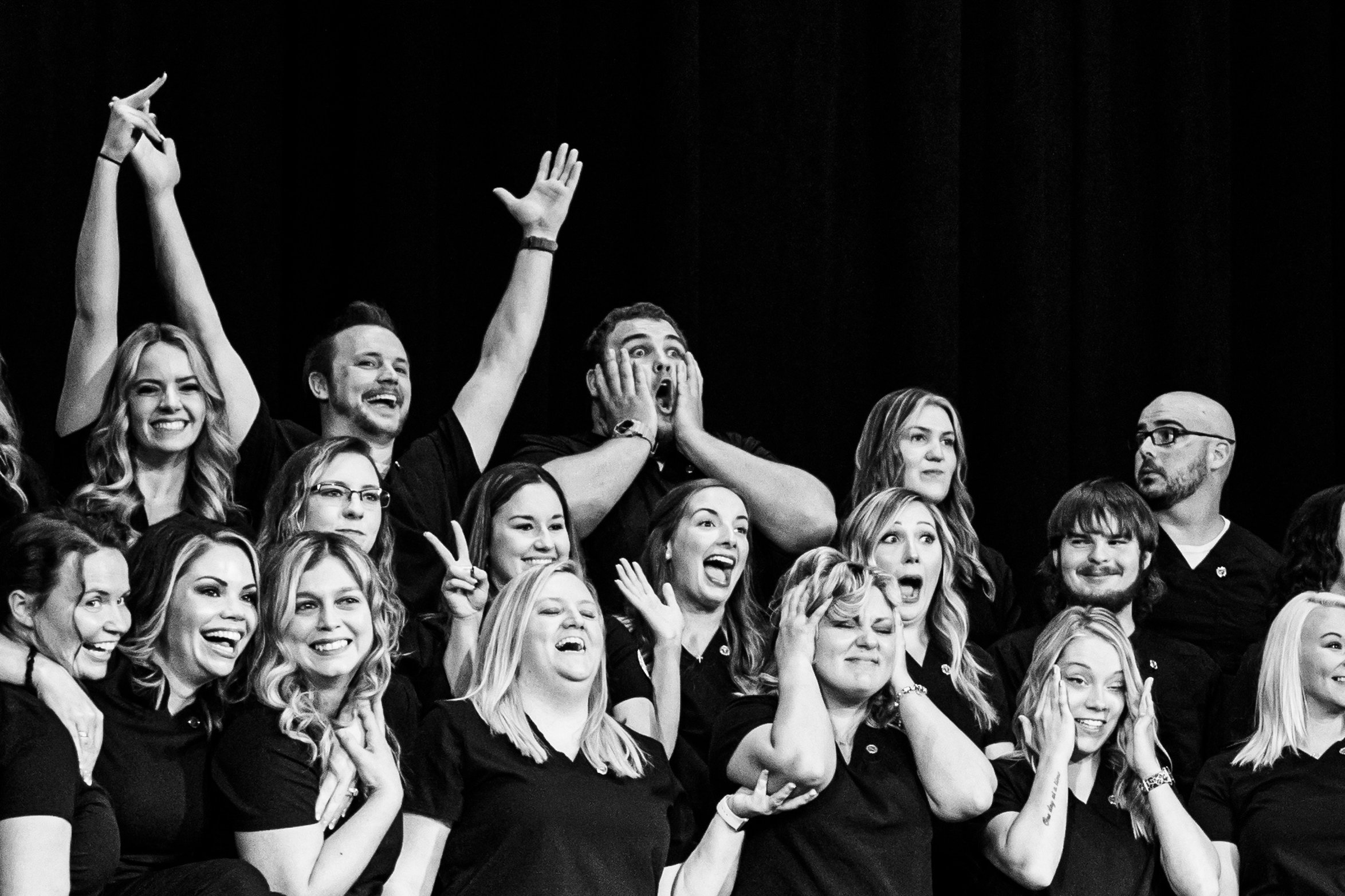 The graduating class celebrates completing the Associate of Nursing Degree at Rend Lake College.