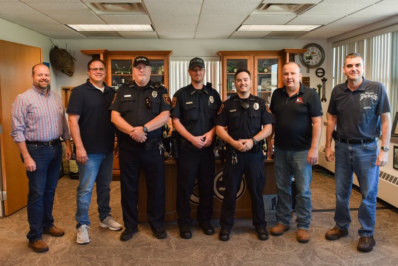 Officers with President Wilkerson