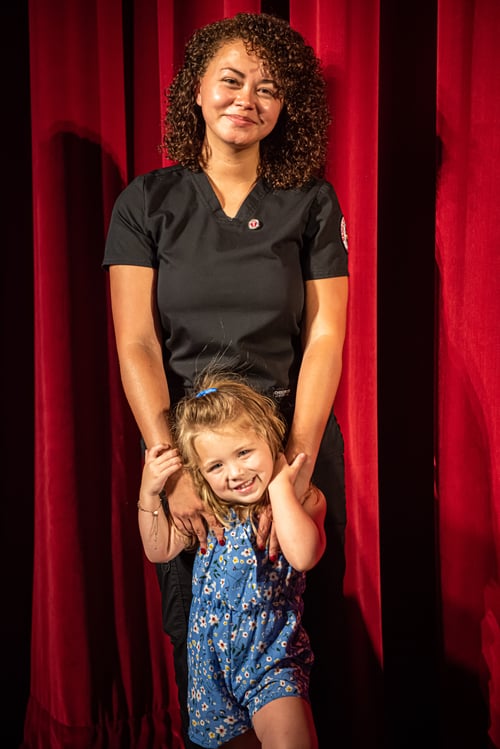 Courtney Lingle and her daughter