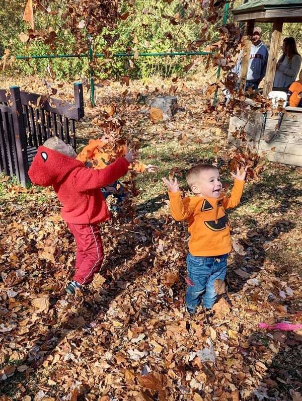 Jumping in Leaves