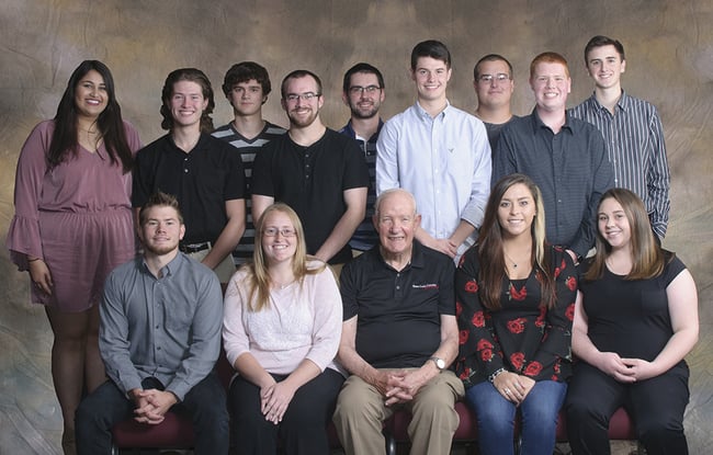 Mr. A. with 2017 scholarship recipients