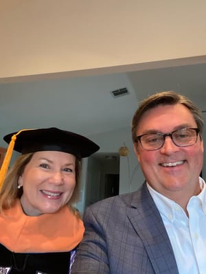 Tammy and husband during Duke graduation
