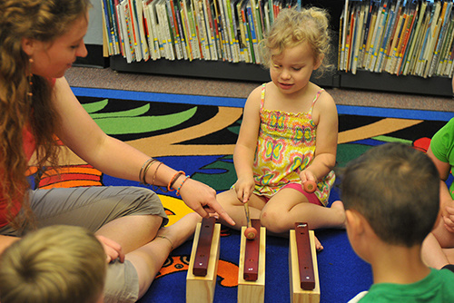 Zoey Lewis playing xylophone W