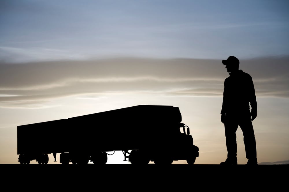 truck driver sillhouette