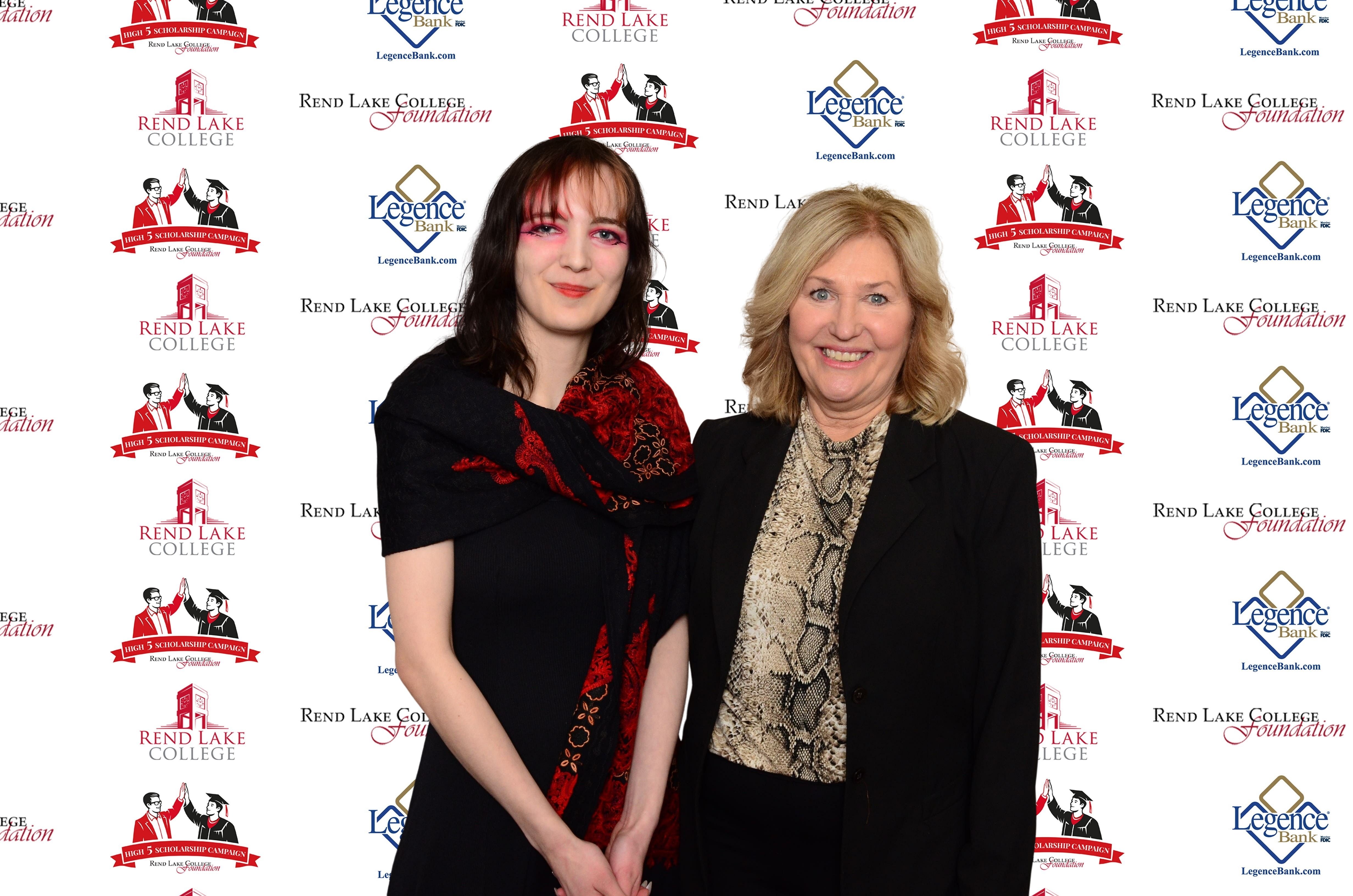 Pictured, (L-R) Scholarship Recipient Evelyn Kondenar, Scholarship Representative Pat Kern