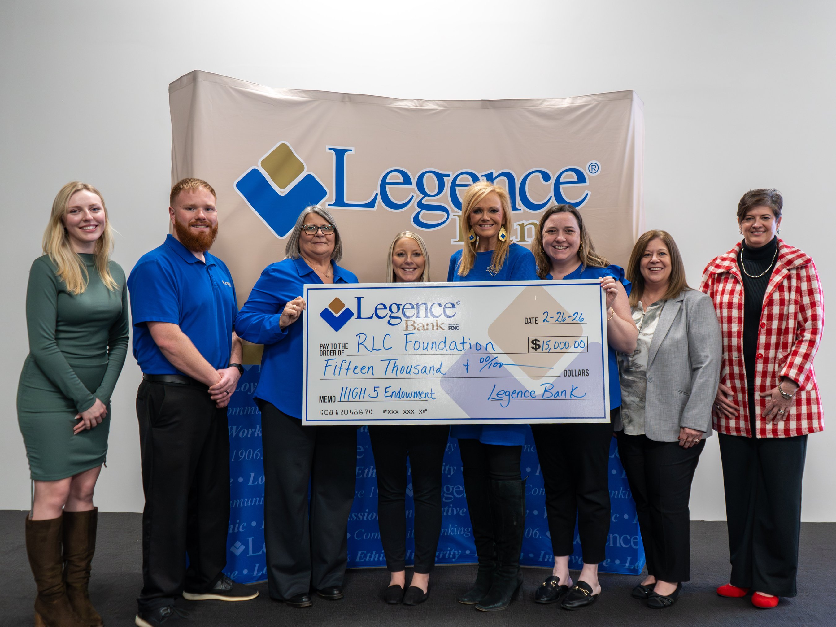 Pictured (L-R): Emerie Latta, RLCF Student Worker; from Legence Bank ...