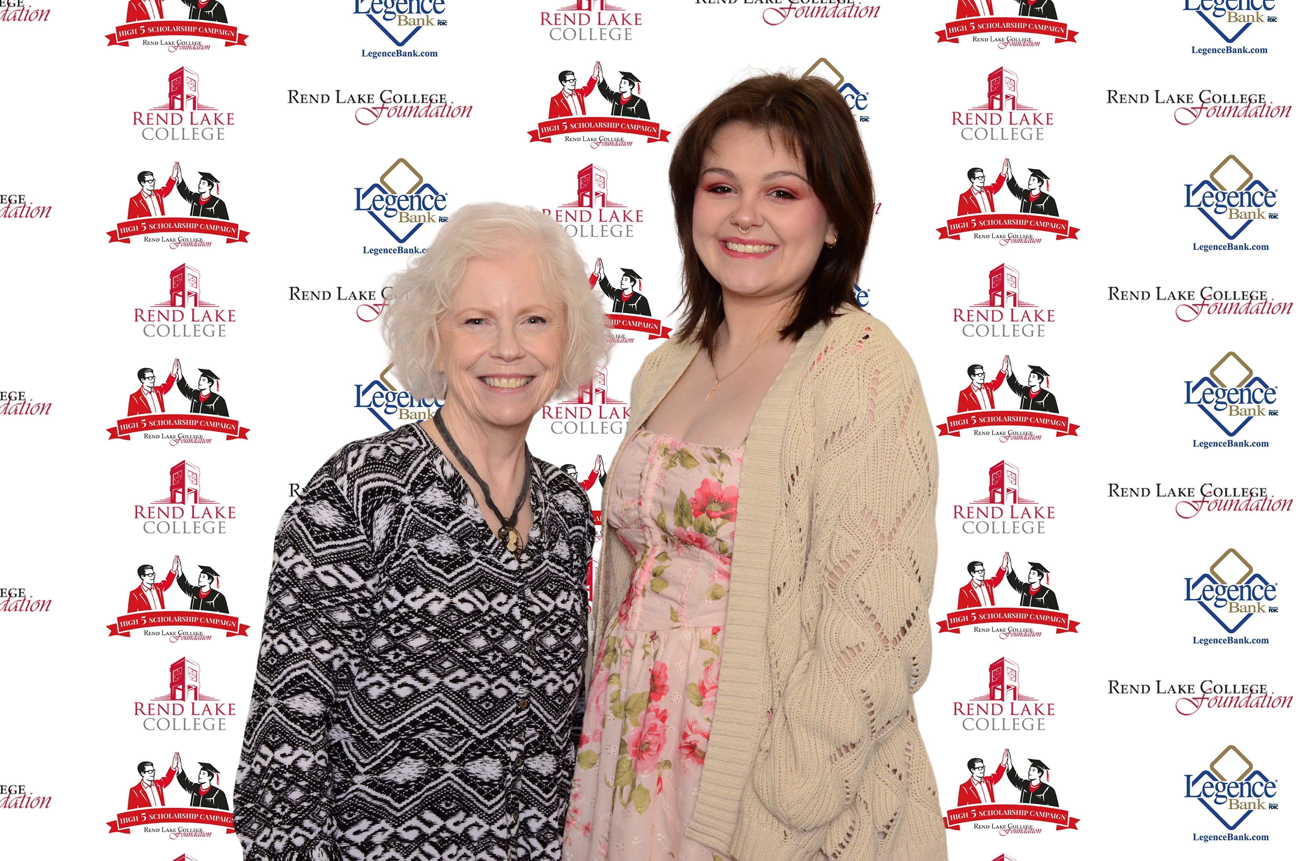 Pictured, (L-R) Scholarship Representative Peggy Davis, Scholarship Recipient Cadence Morgan