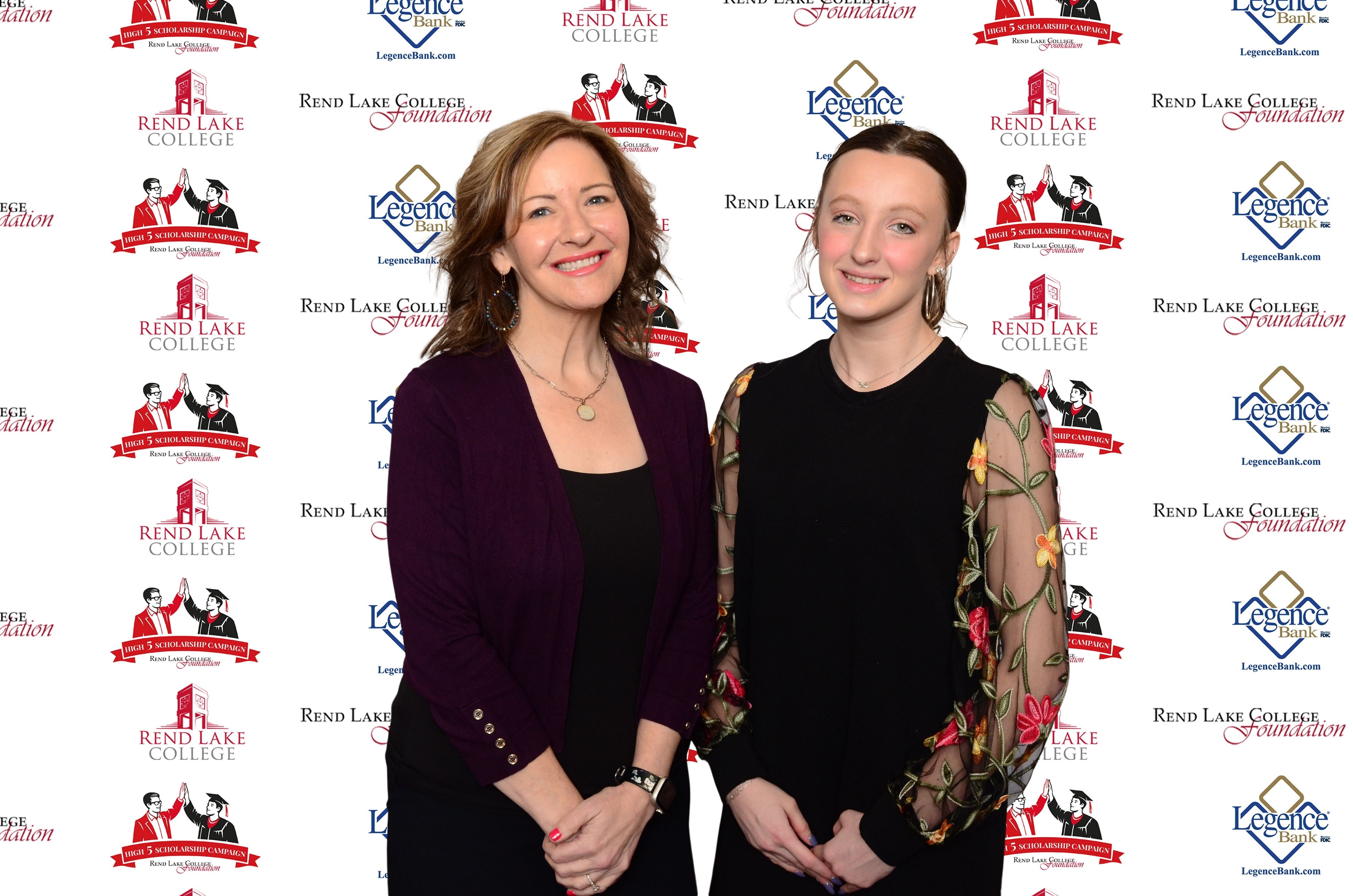 Pictured, (L-R) Scholarship Representative Desire Stumpf, Scholarship Recipient Alexia Trout