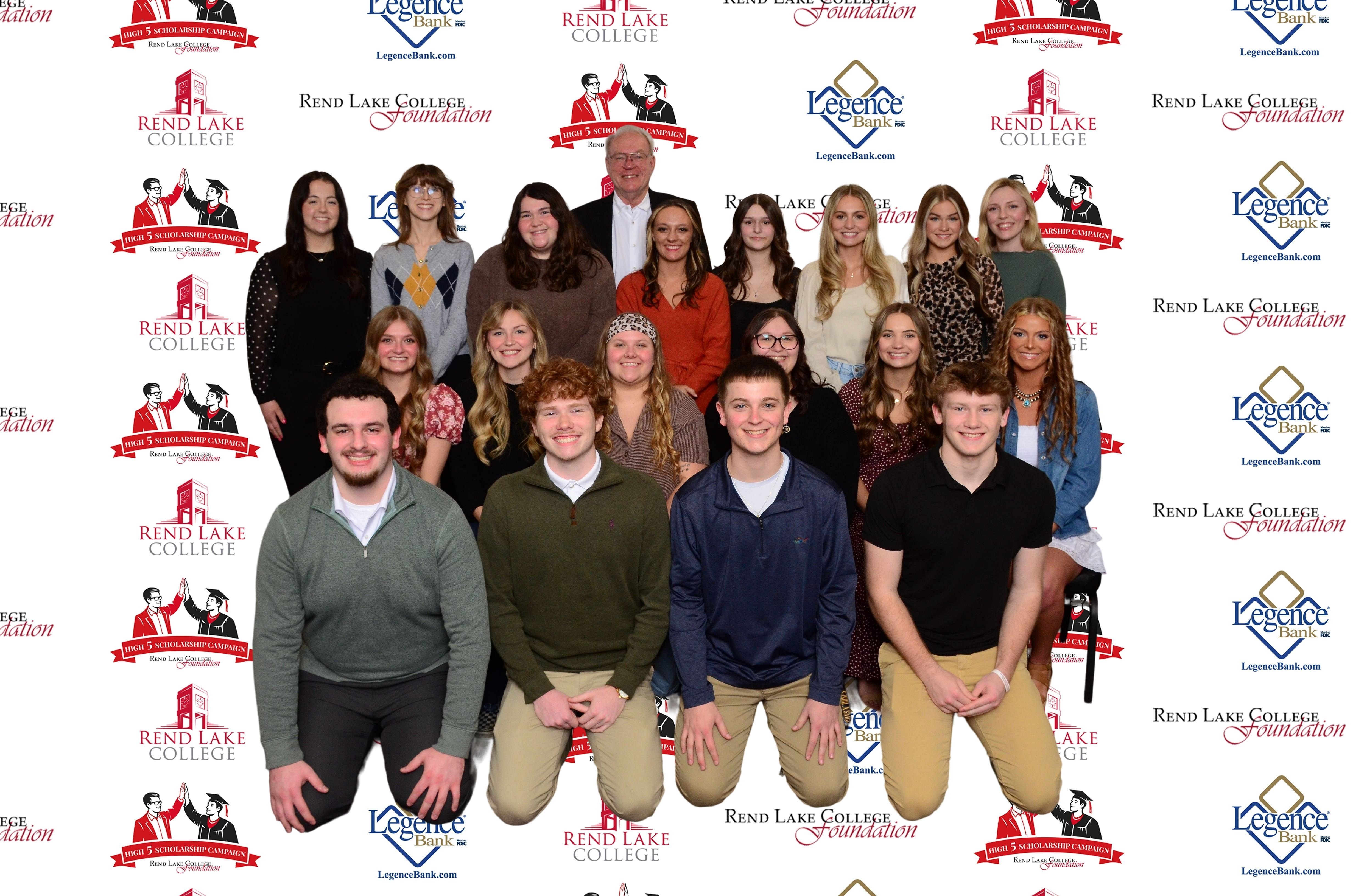 Pictured, Front row (L-R) Scholarship Recipient Keegan Harris, Scholarship Recipient Caleb Lewis, Scholarship Recipient Wade Spence, Scholarship Recipient Kyler Willmore  Second row (L-R) Scholarship Recipient Harley Ketteman, Scholarship Recipient Kylie Genisio, Scholarship Recipient Autumn Baxter, Scholarship Recipient Anaya Camarillo, Scholarship Recipient Mikayla Johnson, Scholarship Recipient Kayla Whitlow  Third row (L-R) Scholarship Recipient Hannah Utlaut, Scholarship Recipient Emily Heard, Scholarship Recipient Mackenzie Seddon, Scholarship Recipient Saylor Lappin, Scholarship Recipient Zoey Mabry, Scholarship Recipient Rayann Joiner, Scholarship Recipient Addison Alvis, Scholarship Recipient Emerie Latta  Back row (L-R) Scholarship Representative Tom Mallory