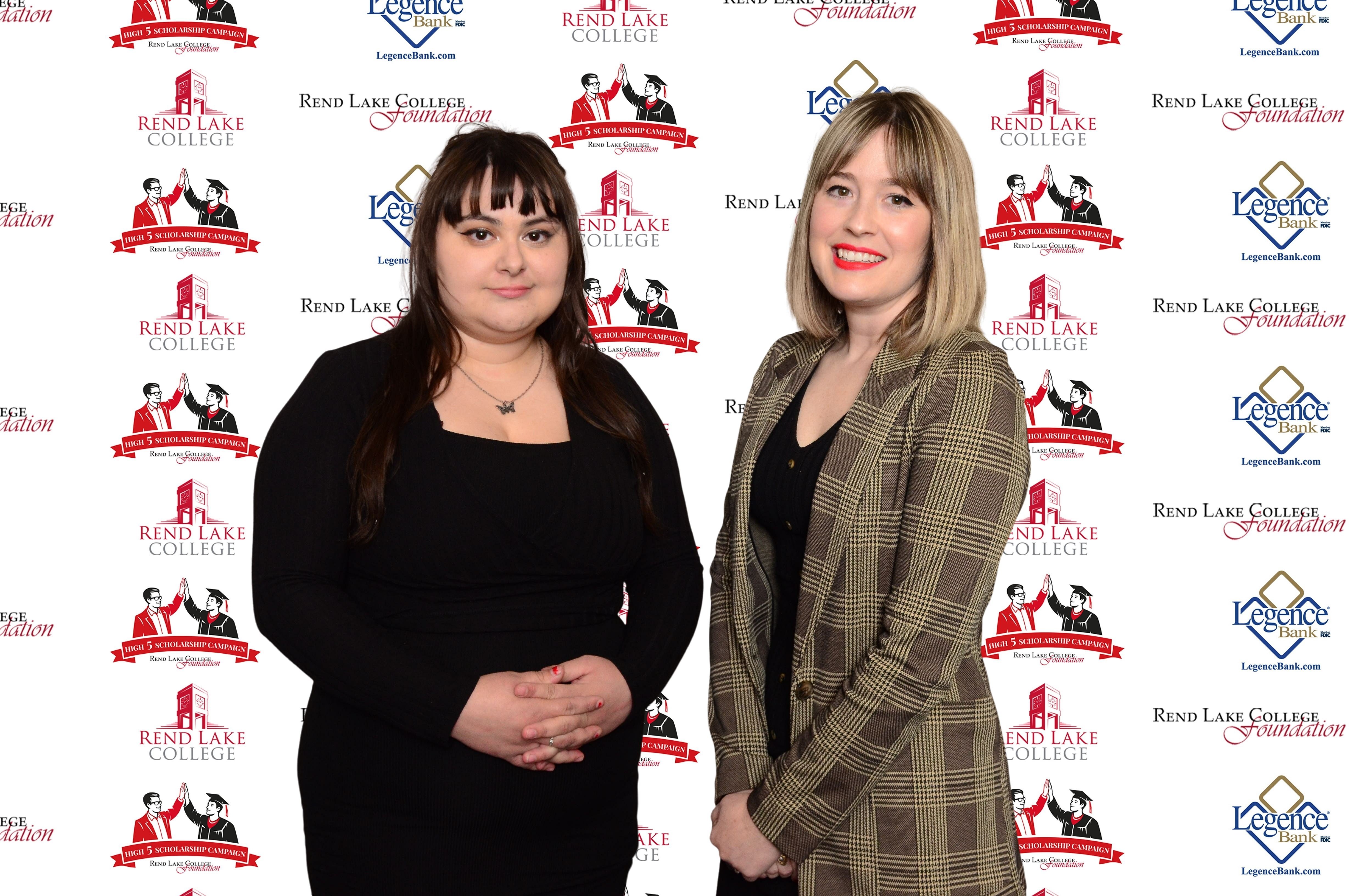 Pictured, (L-R) Scholarship Recipient Rhiannon Ibarra, Scholarship Representative Lacy Evrard