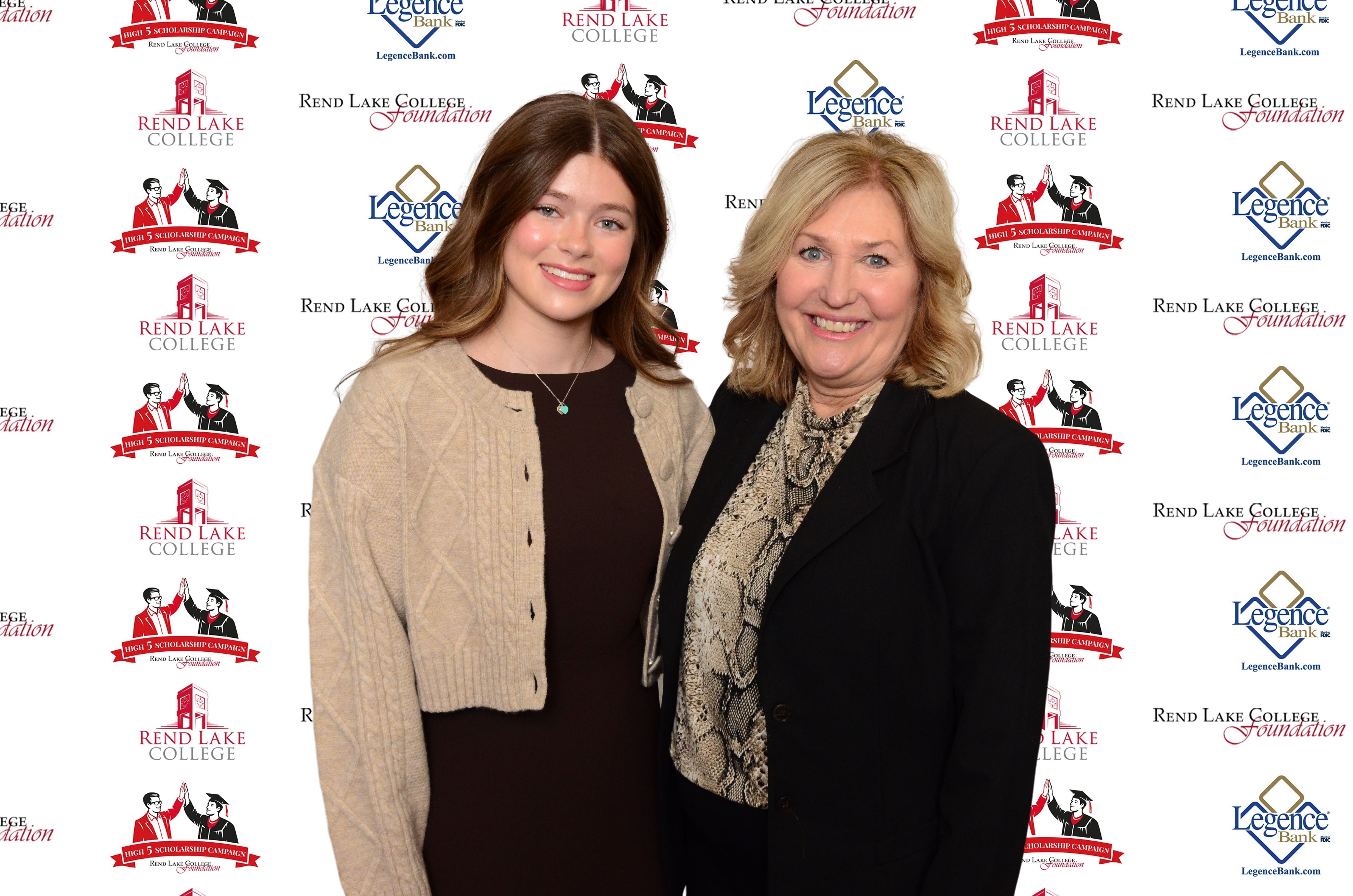 Pictured, (L-R) Scholarship Recipient Lucy Giacone, Scholarship Representative Pat Kern