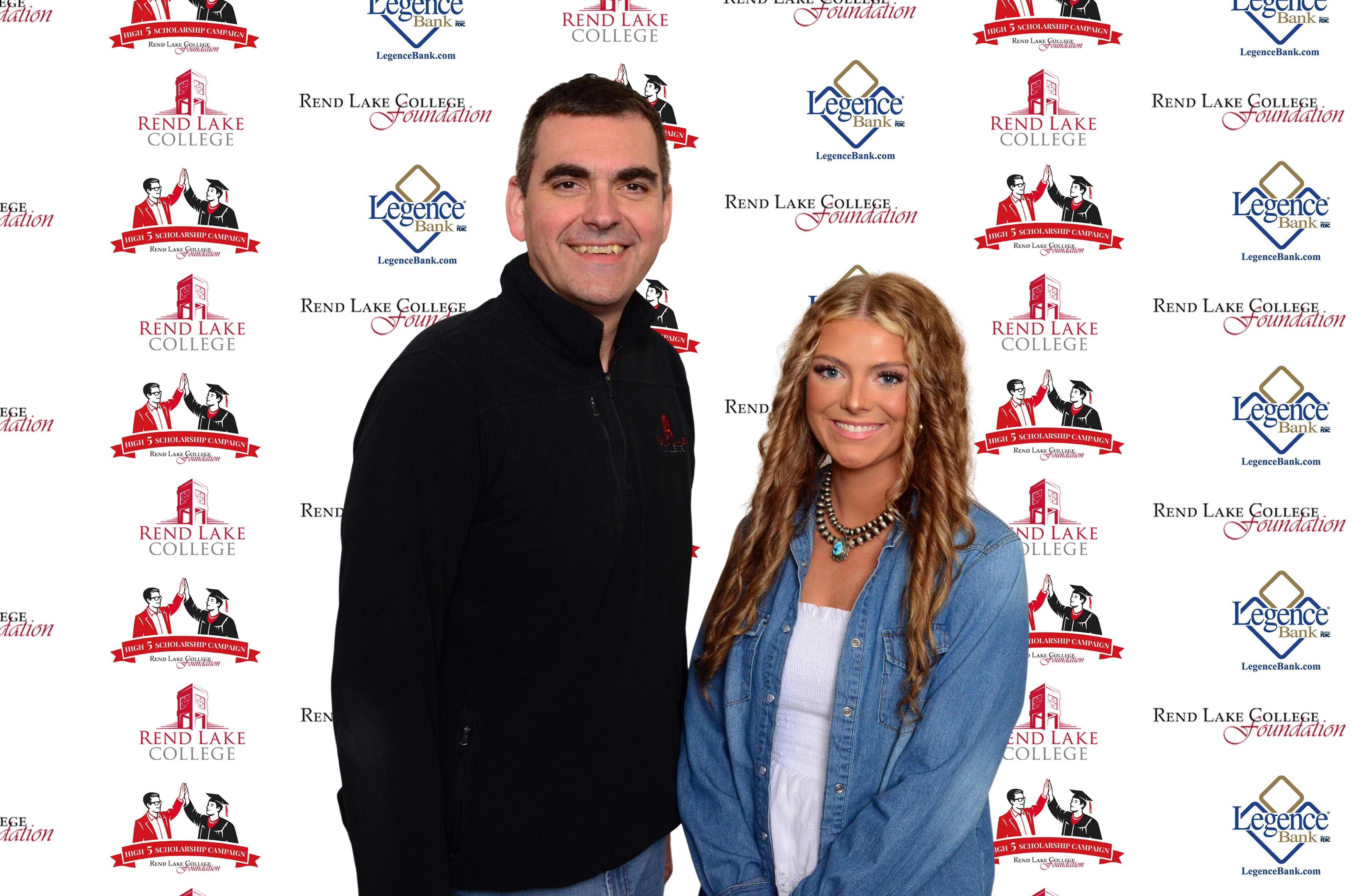 Pictured, (L-R) Scholarship Representative Chad Copple, Scholarship Recipient Kayla Whitlow