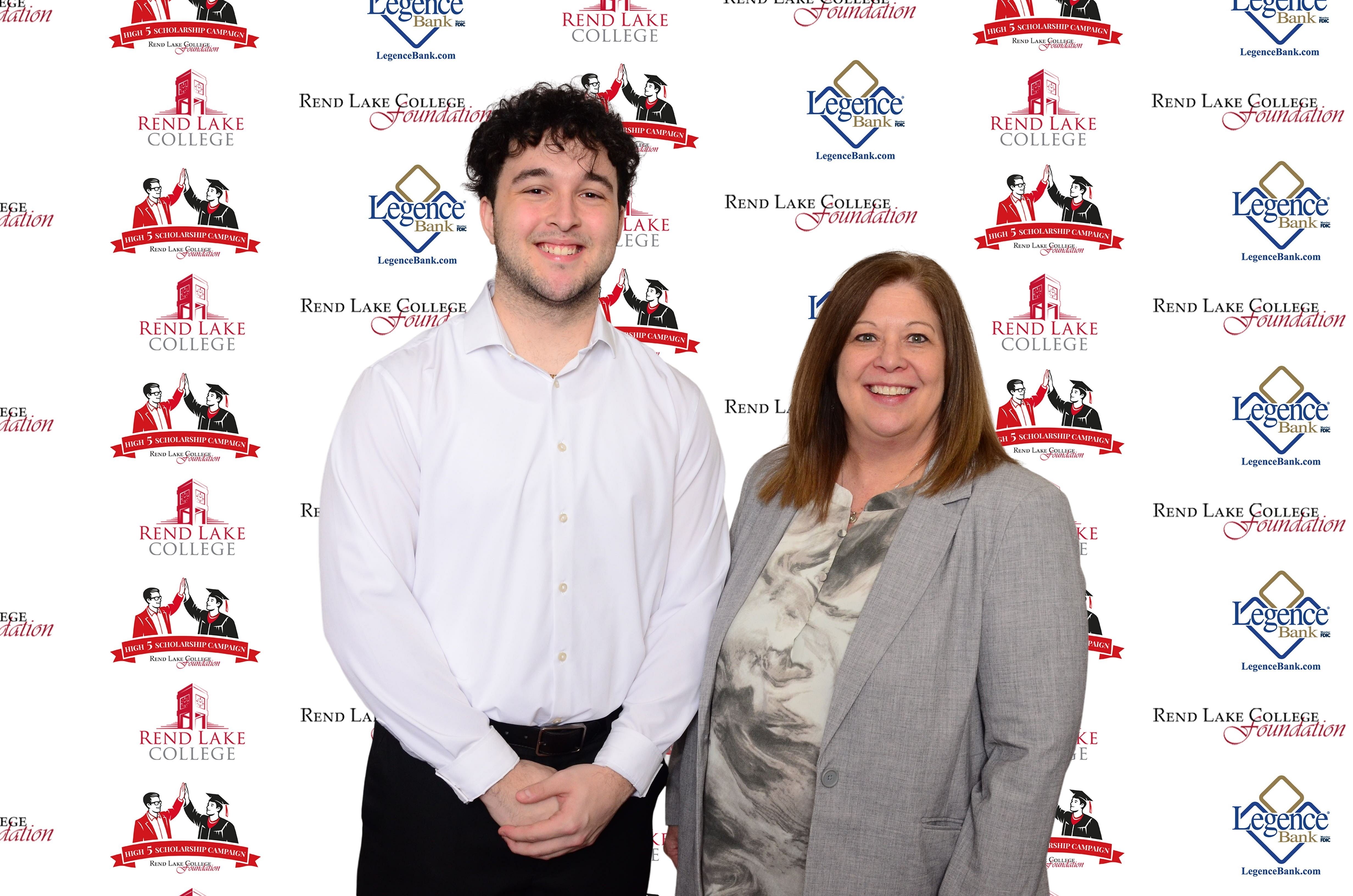 Pictured, (L-R) Scholarship Recipient Jayden Anders, Scholarship Representative Lori Ragland