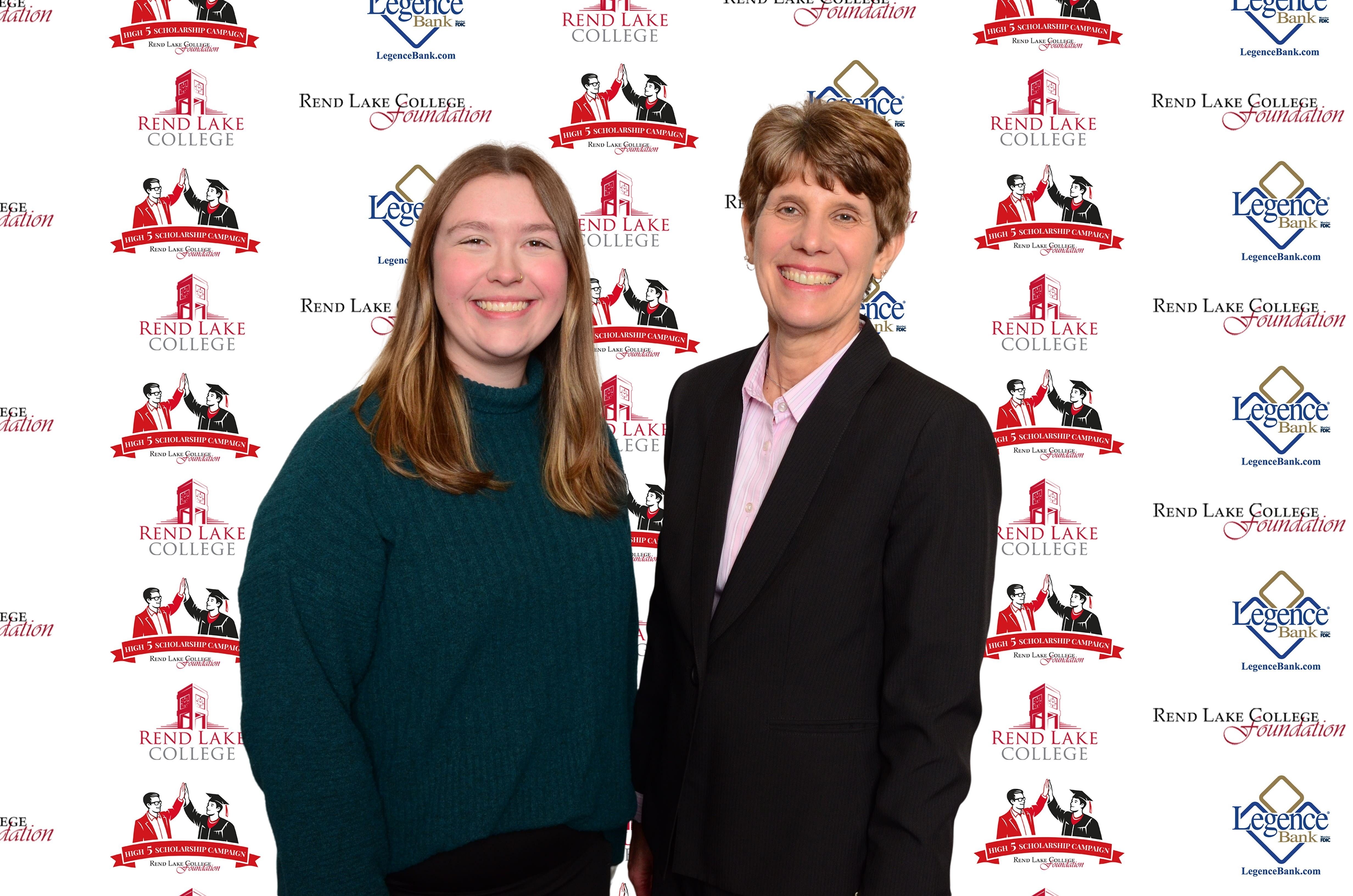 Pictured, (L-R) Scholarship Recipient Elizabeth Eastham, Scholarship Representative Trish Reed