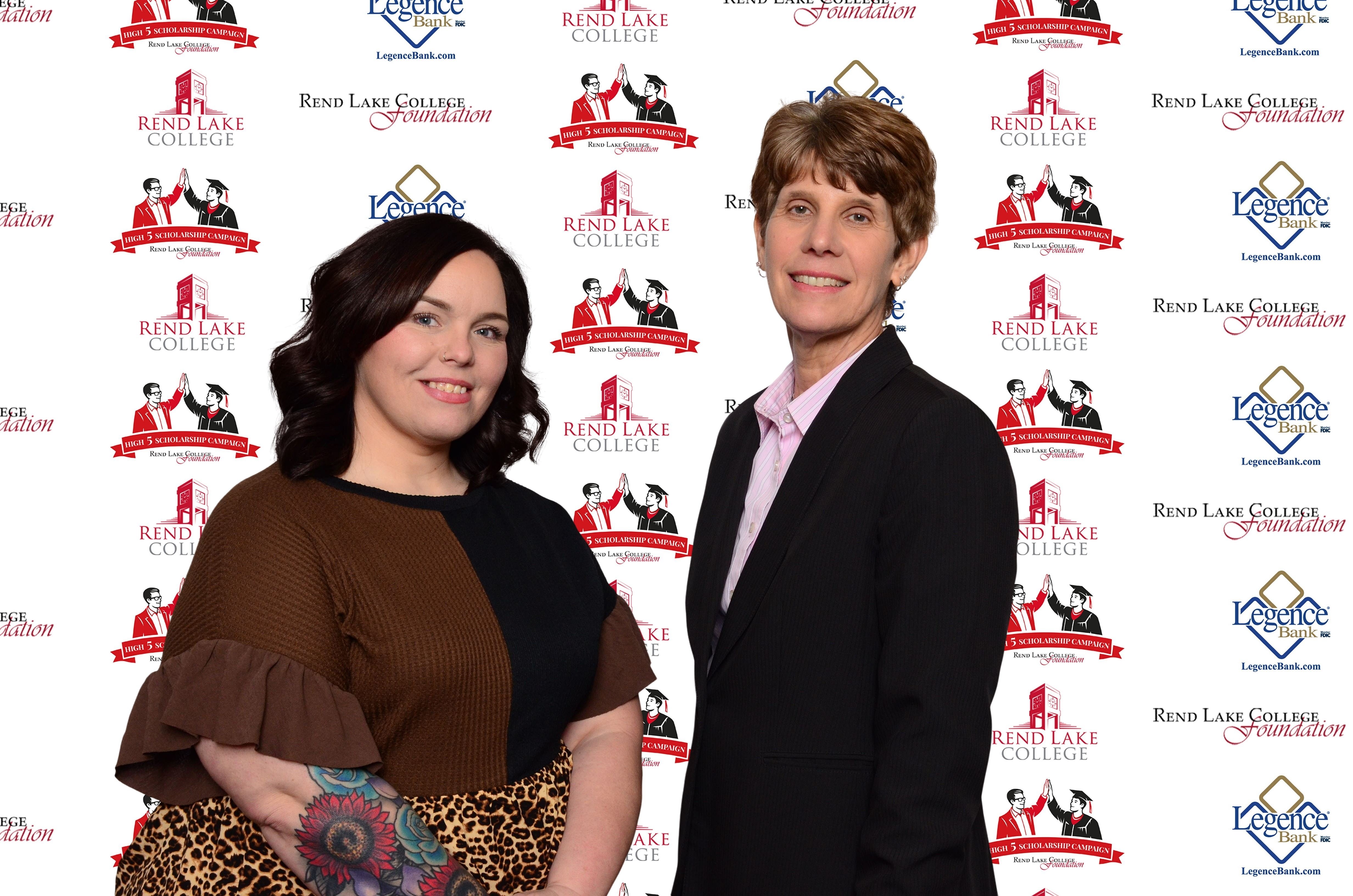 Pictured, (L-R) Scholarship Recipient Nicole Holliday, Scholarship Representative Trish Reed