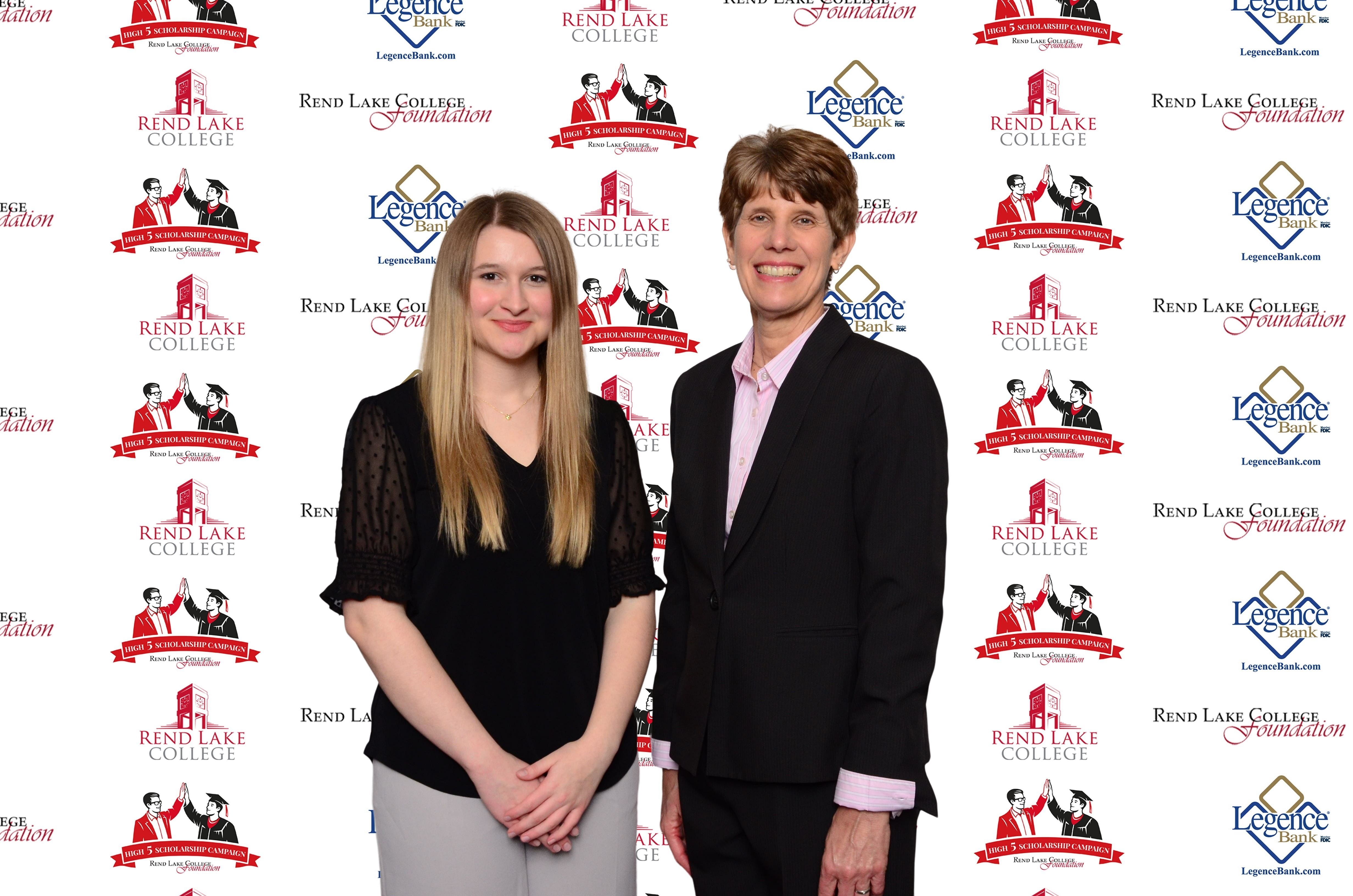 Pictured, (L-R) Scholarship Recipient Emma Cooper, Scholarship Representative Trish Reed