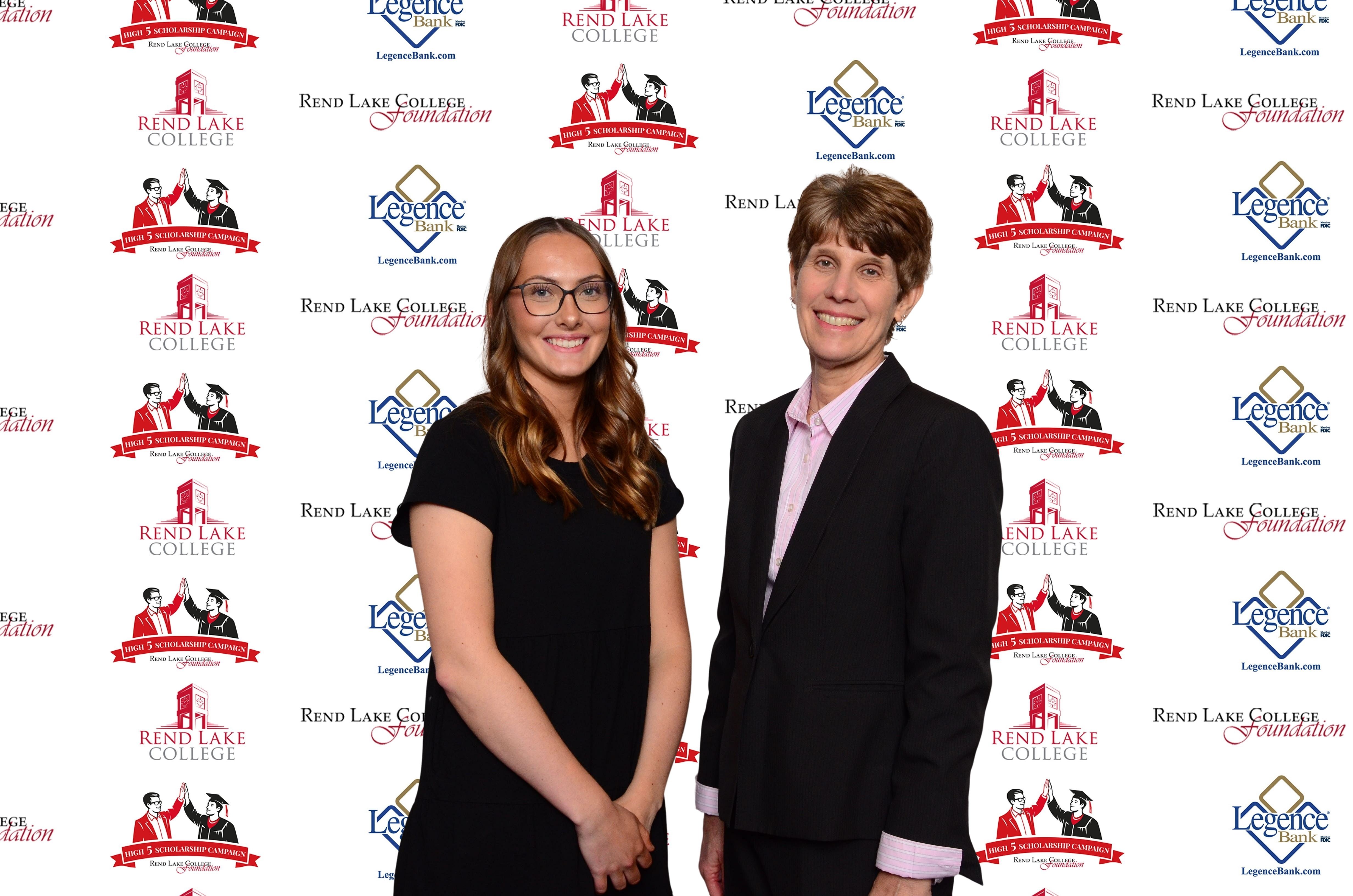 Pictured, (L-R) Scholarship recipient Shayla McMahon, Scholarship Representative Trish Reed