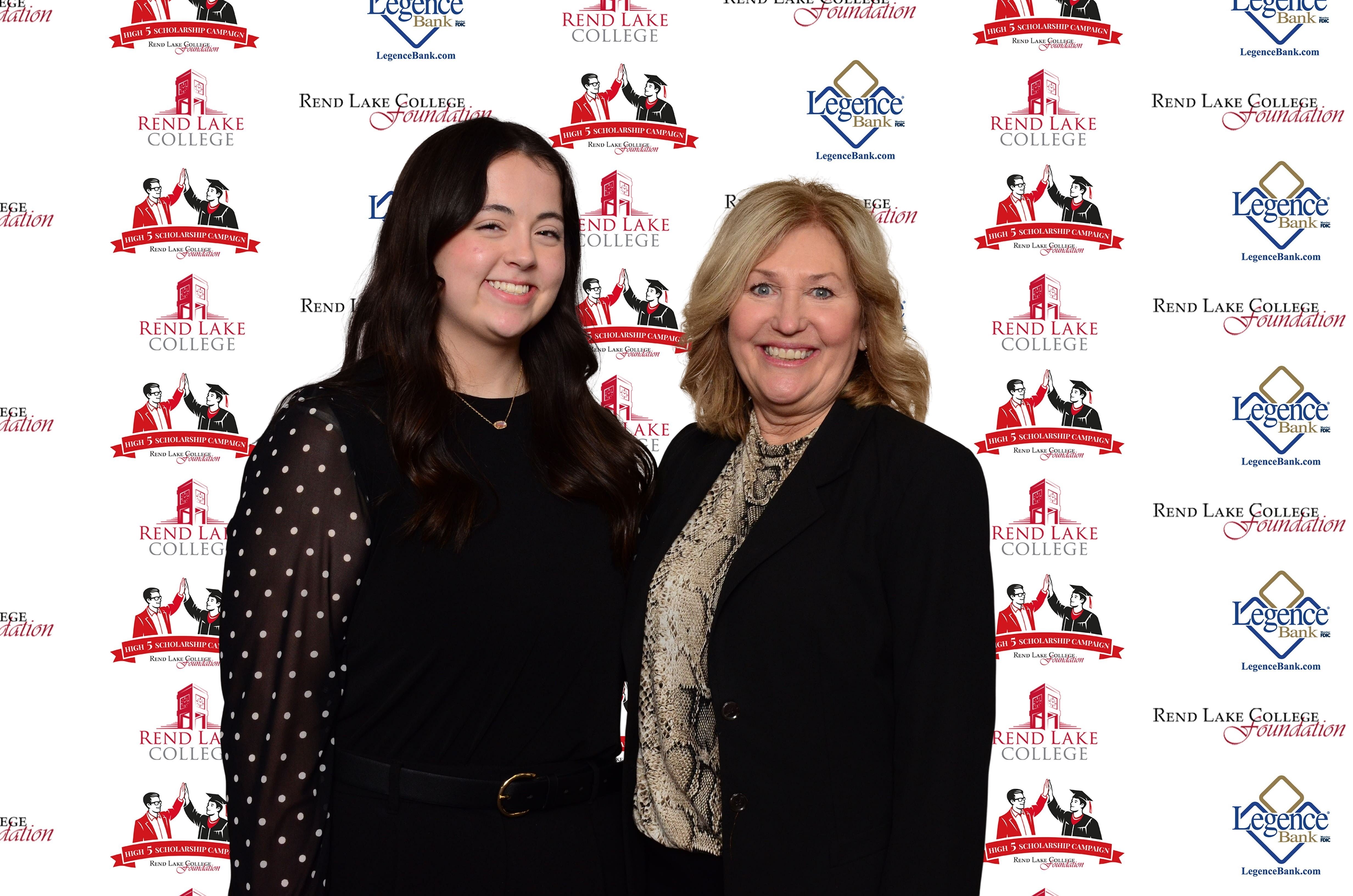 Pictured, (L-R) Scholarship Recipient Hannah Utlaut, Scholarship Representative Pat Kern