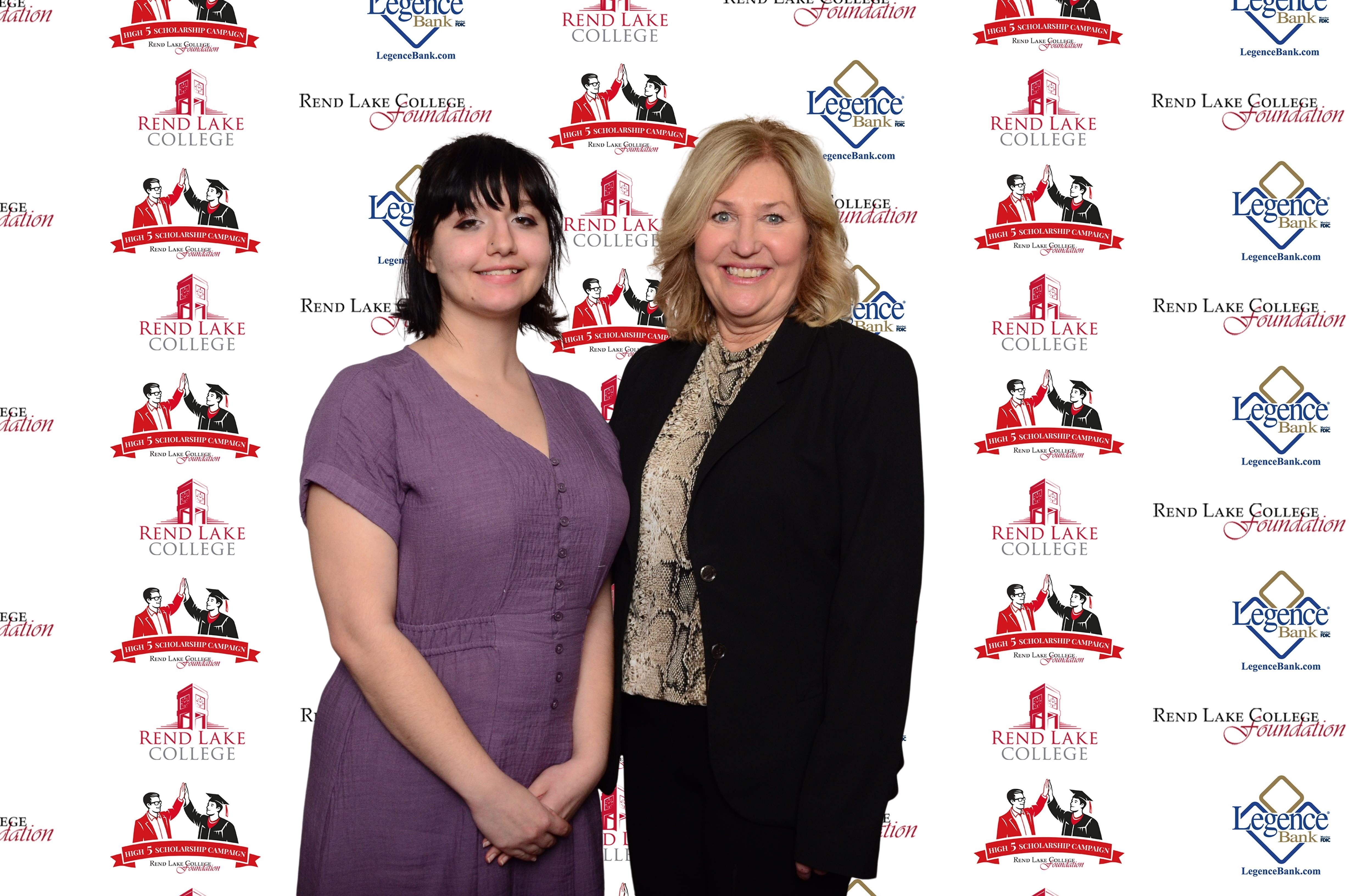 Pictured, (L-R) Scholarship Recipient Samantha Smith, Scholarship Representative Pat Kern