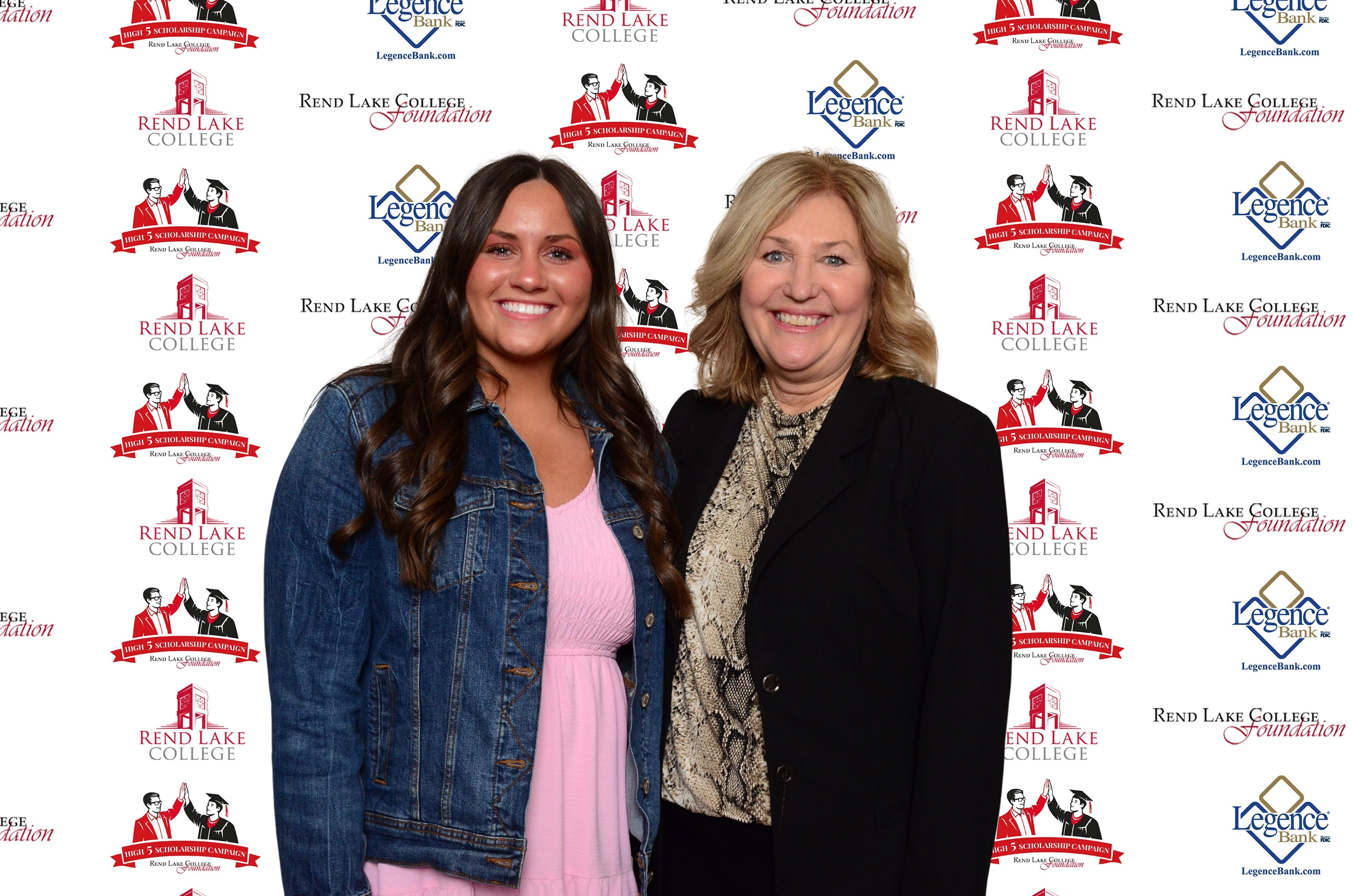 Pictured, (L-R) Scholarship Recipient Abby Erwin, Scholarship Representative Pat Kern