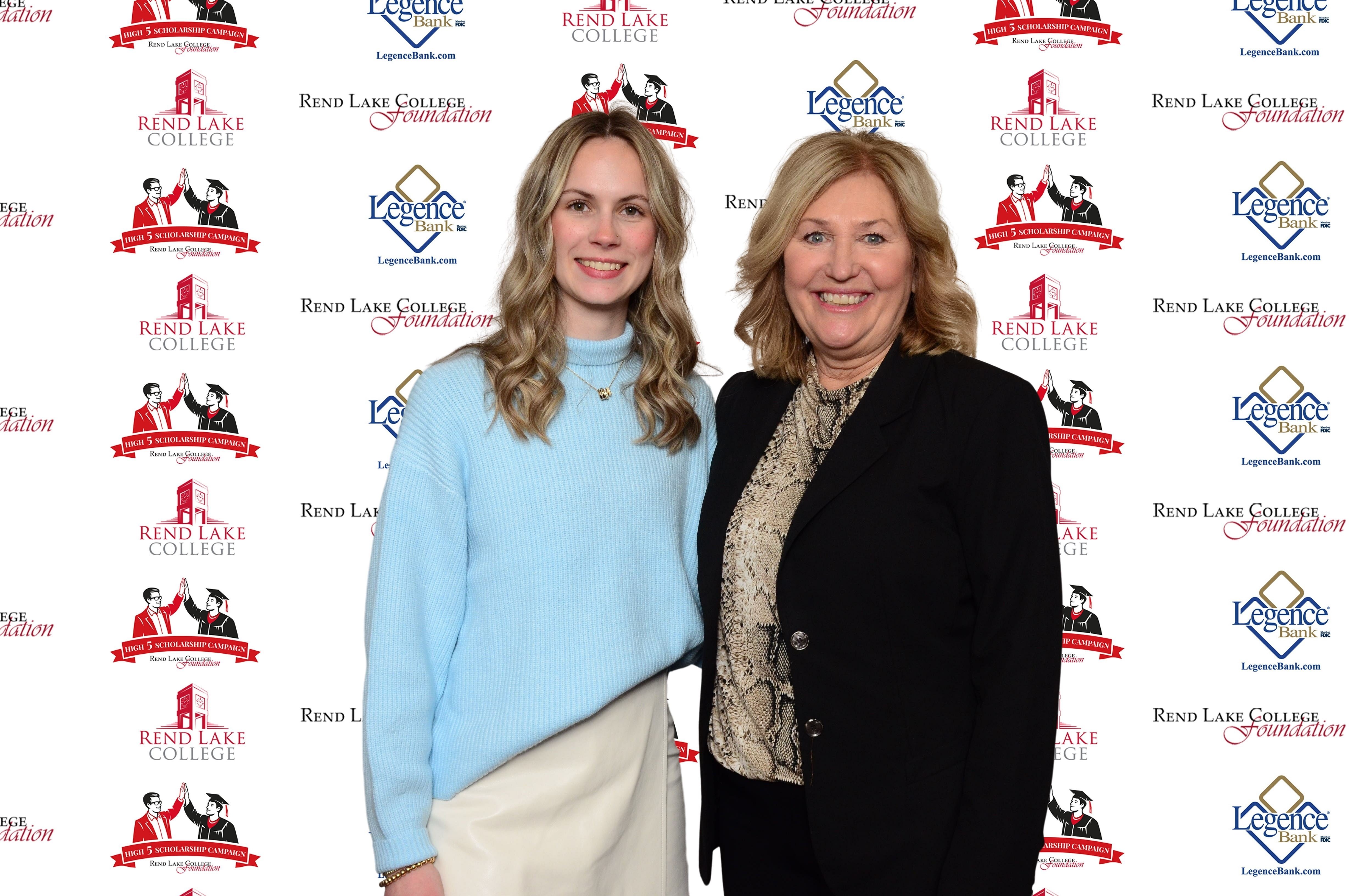 Pictured, (L-R) Scholarship Recipient Camdyn Hill, Scholarship Representative Pat Kern