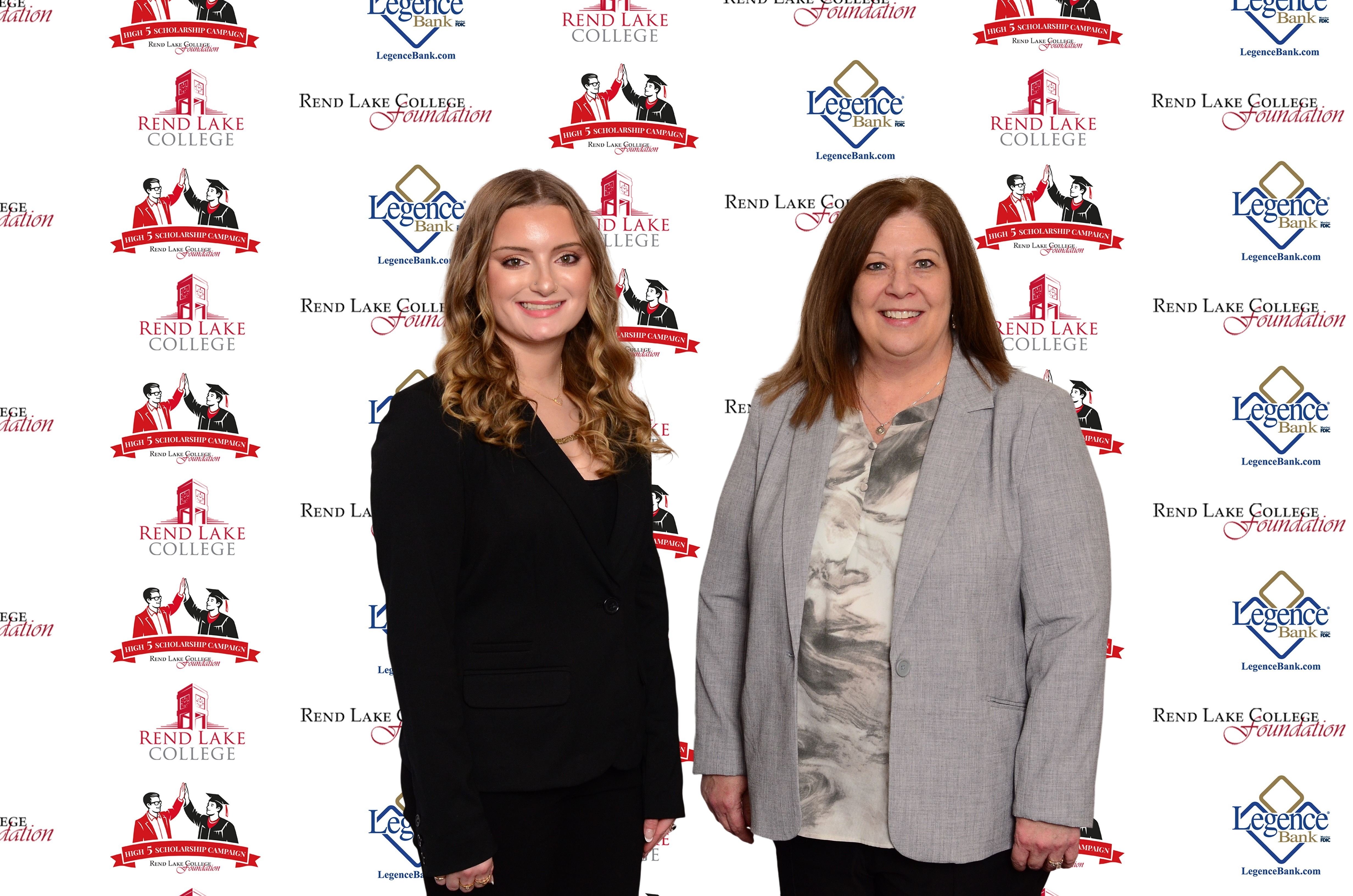 Pictured, (L-R) Scholarship Recipient Cassandra Hocking, Scholarship Representative Lori Ragland
