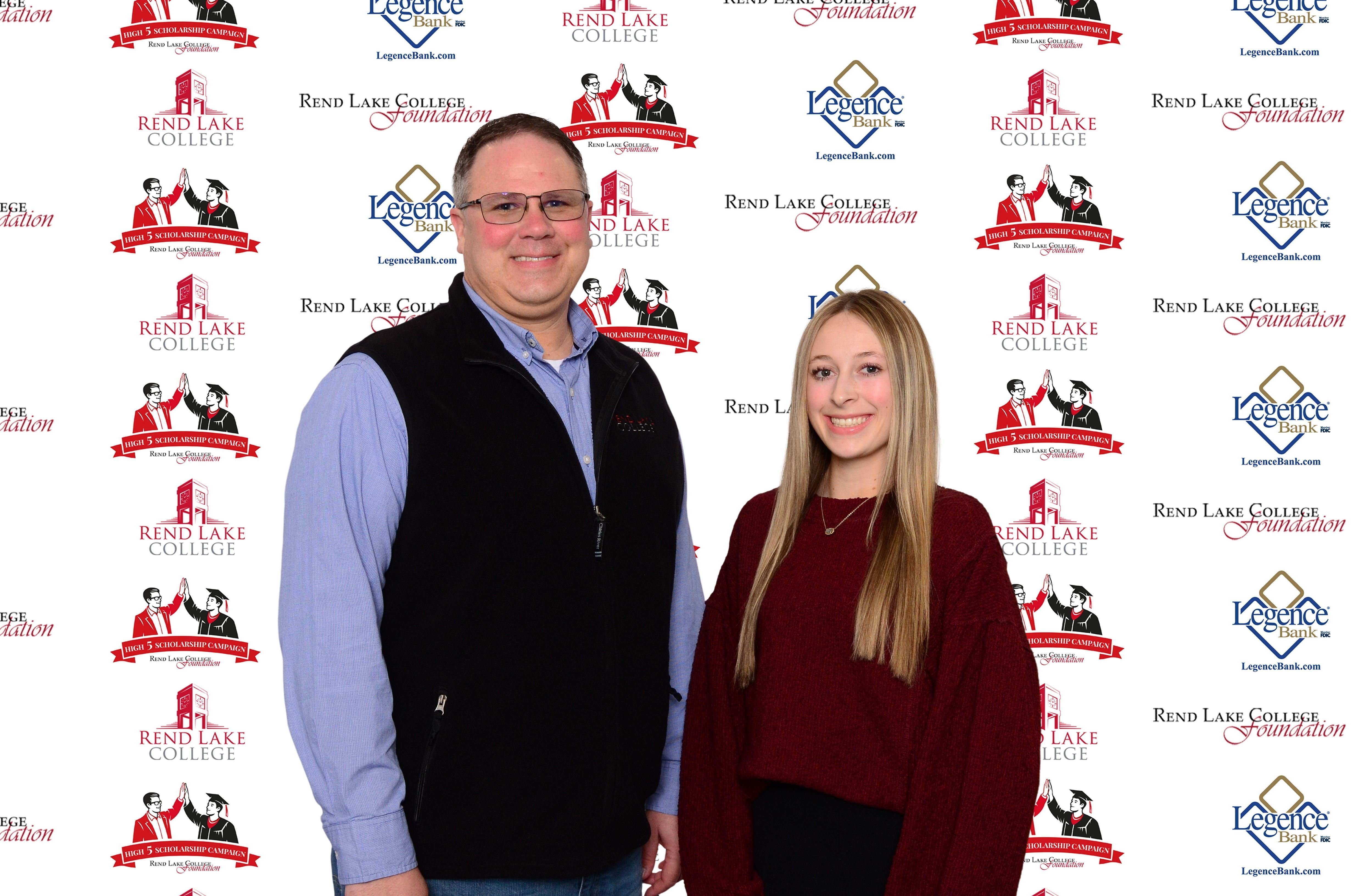 Pictured, (L-R) Scholarship Representative Buster Leeck, Scholarship Recipient Kailee Cook