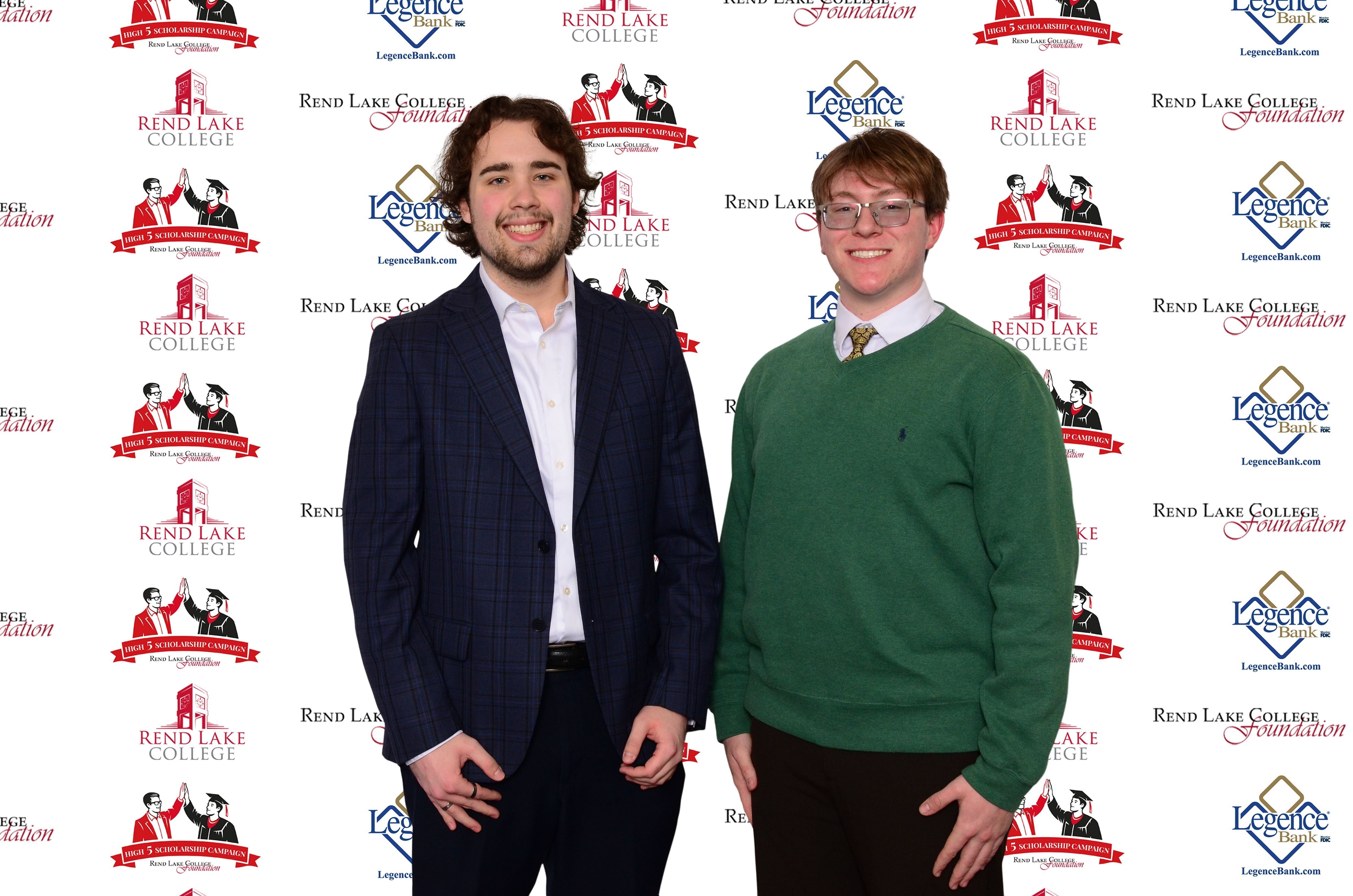 Pictured, (L-R) Scholarship Representative Logan Jornd, Scholarship Recipient Gaige Sisney
