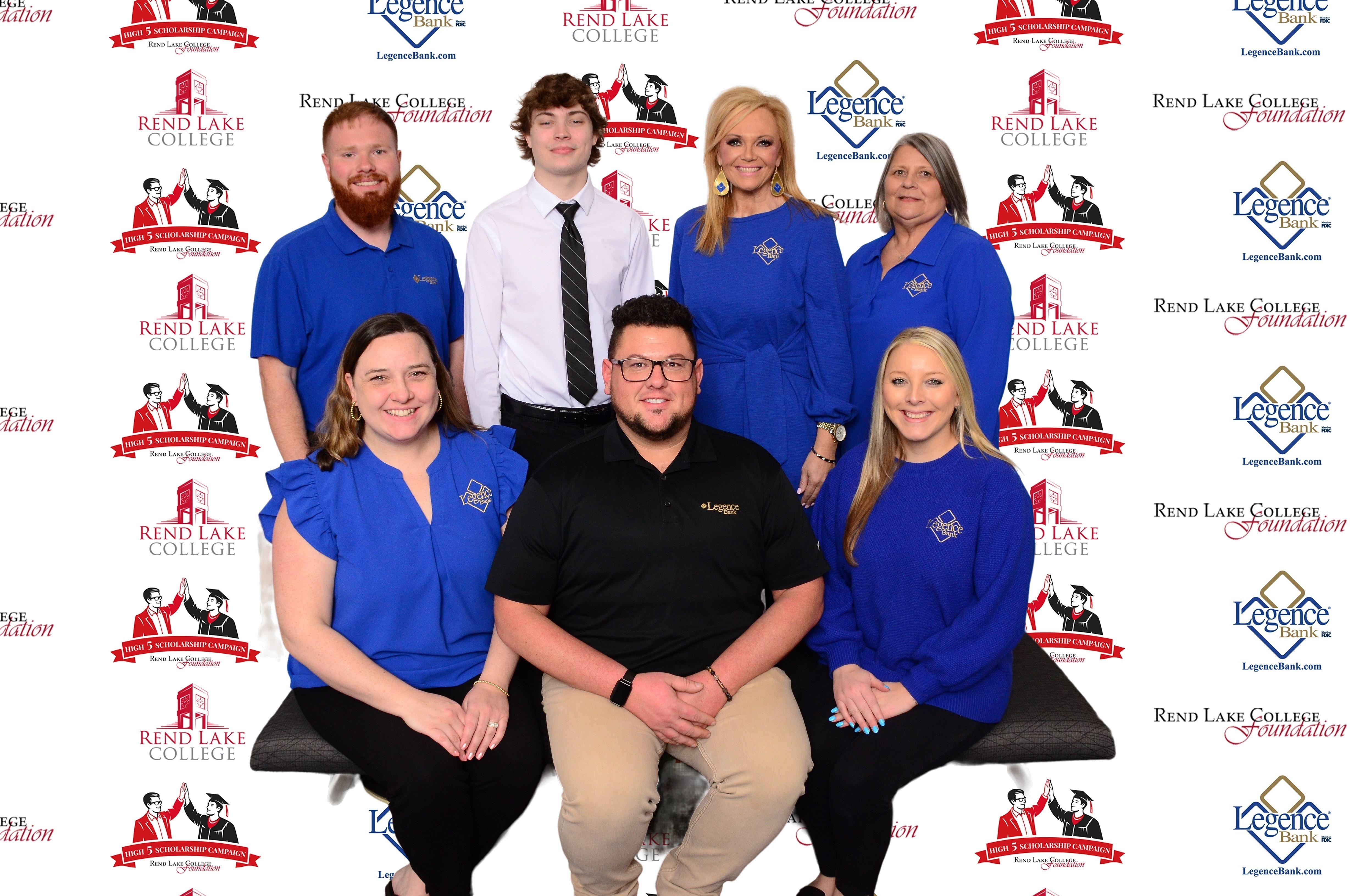 Pictured: Front Row (L-R): Scholarship Representative Jessica Grinnell, Scholarship Representative Matt Simmons, Scholarship Representative Sydney Tucker  Back Row (L-R): Scholarship Representative Isaac Norris, Scholarship Recipient Trenton Pike, Scholarship Representative Tricia Overturf, Scholarship Represenative Laura Small