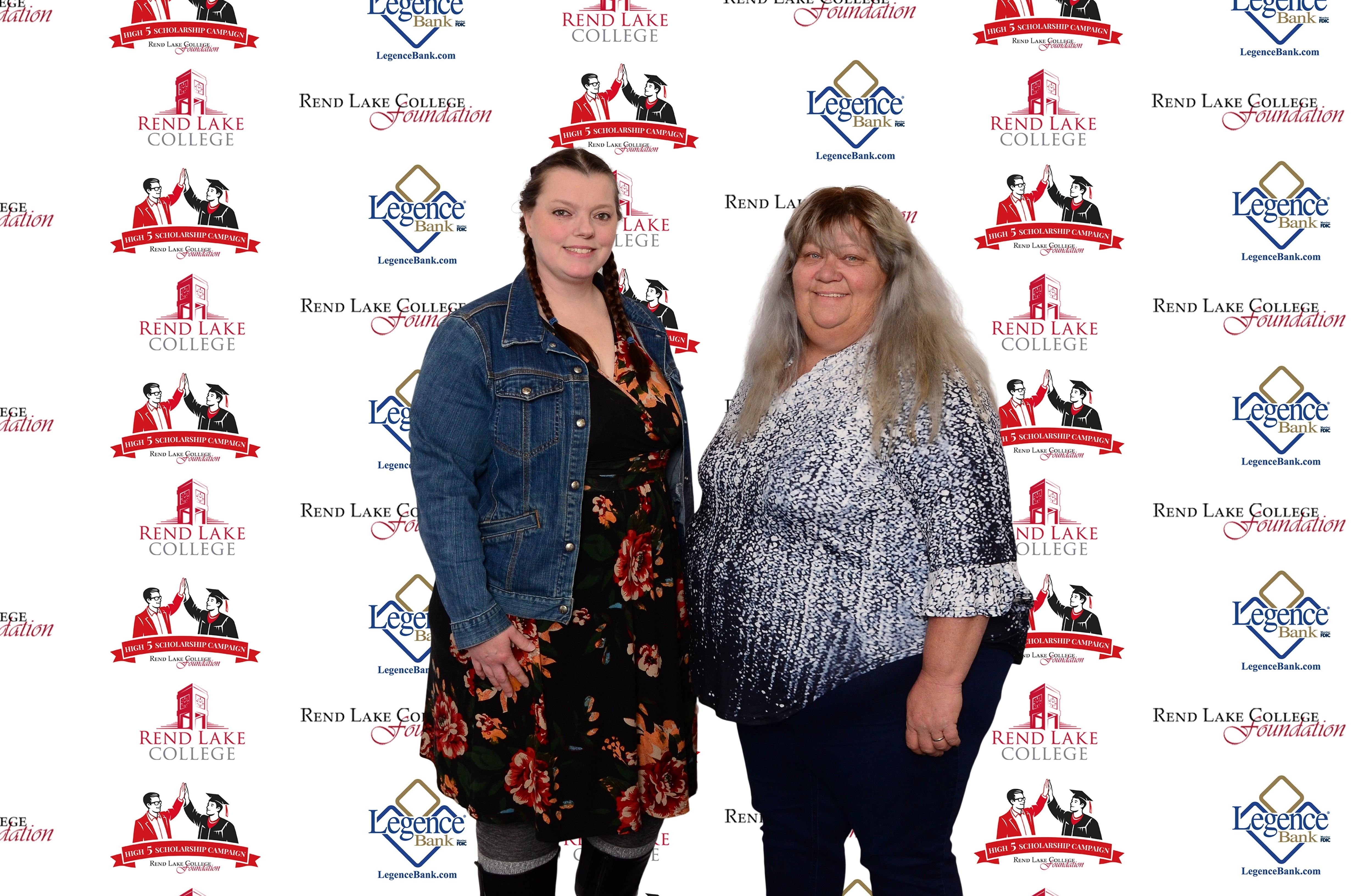 Pictured, (L-R) Scholarship Recipient Crystal Sinks, Scholarship Representative Jessica Bodine Cameron
