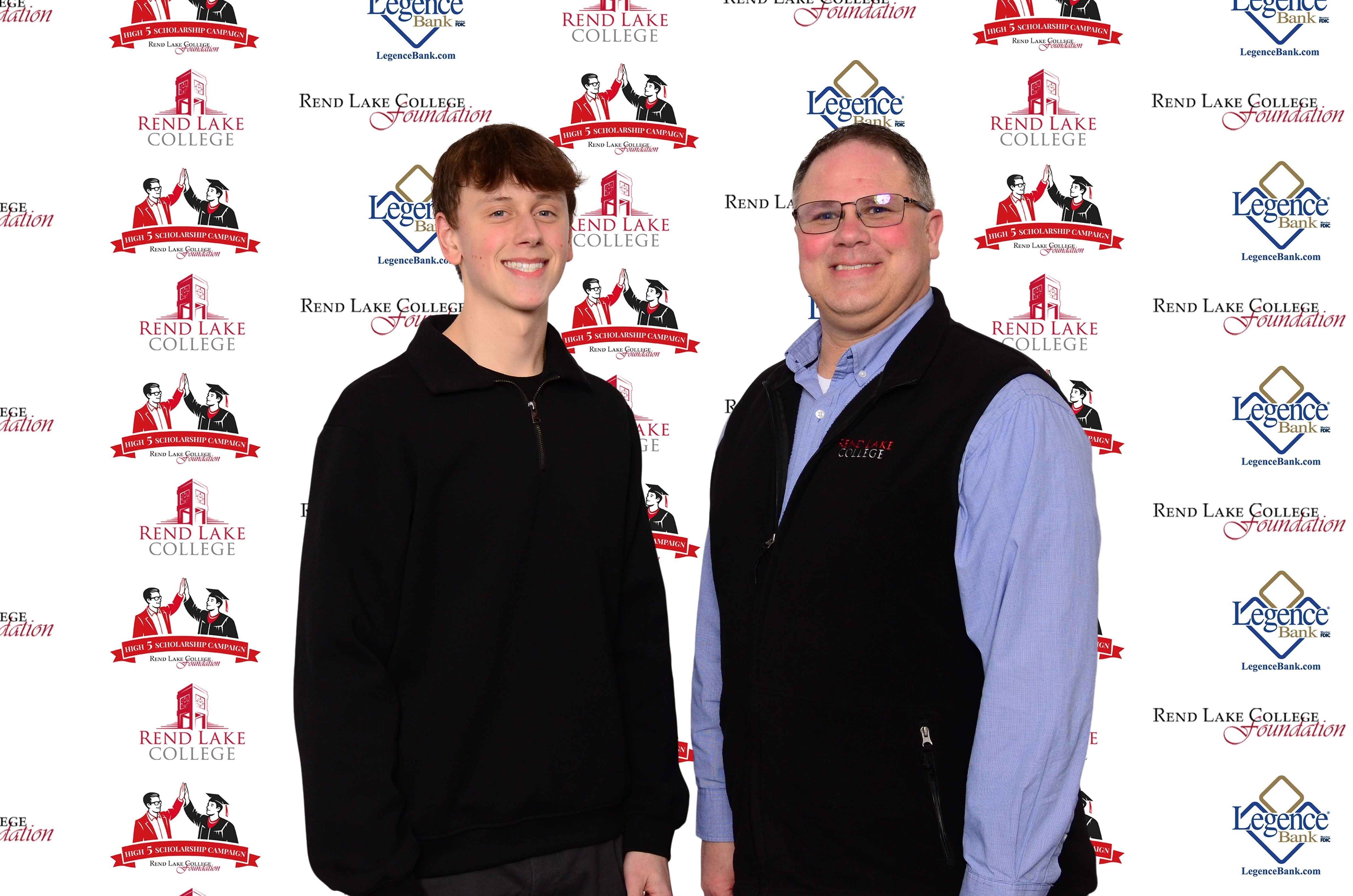 Pictured, (L-R) Scholarship Recipient Brogan Holloway, Scholarship Representative Buster Leeck