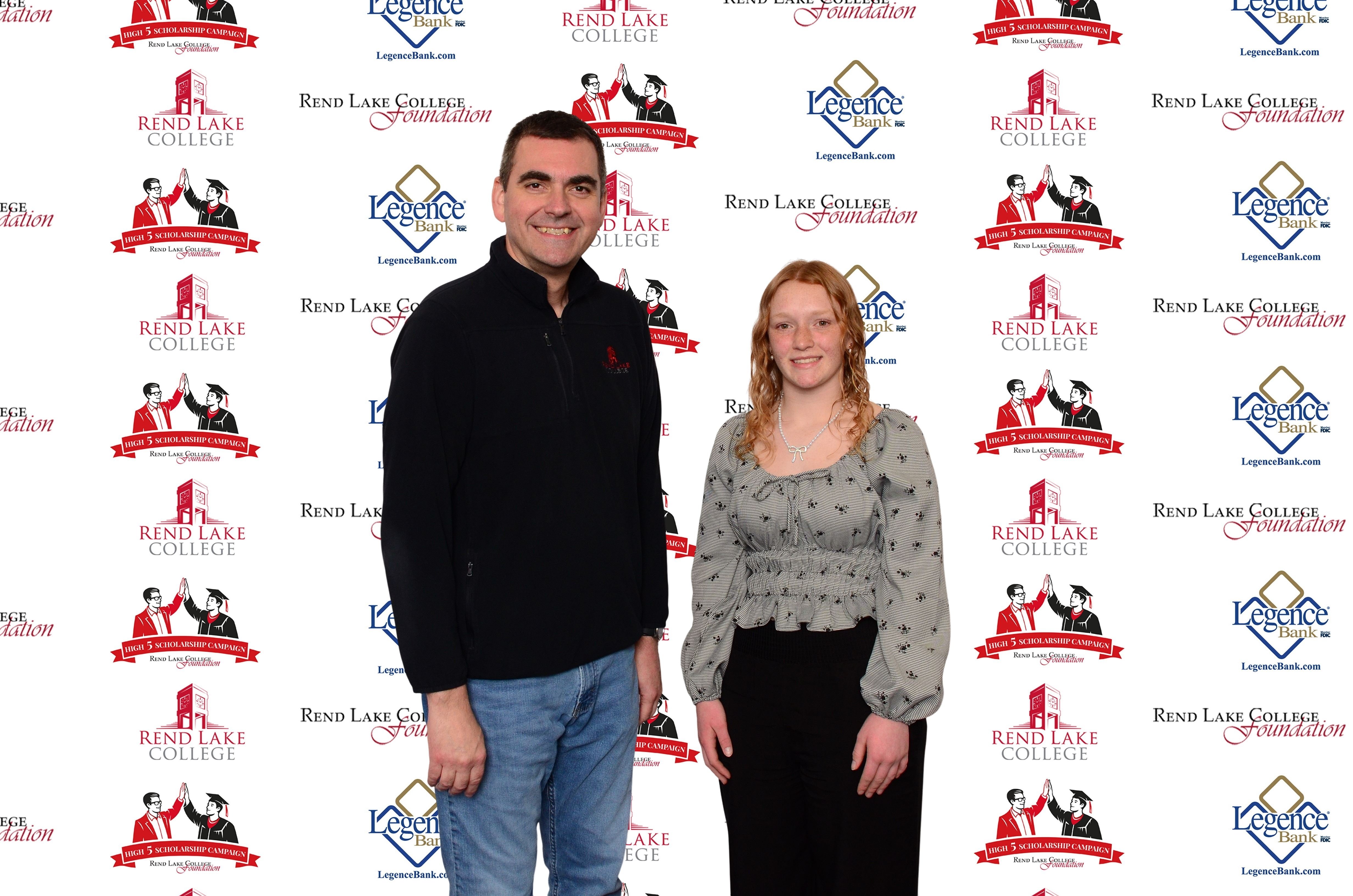 Pictured, (L-R) Scholarship Representative Chad Copple, Scholarship Recipient Payton Stricker