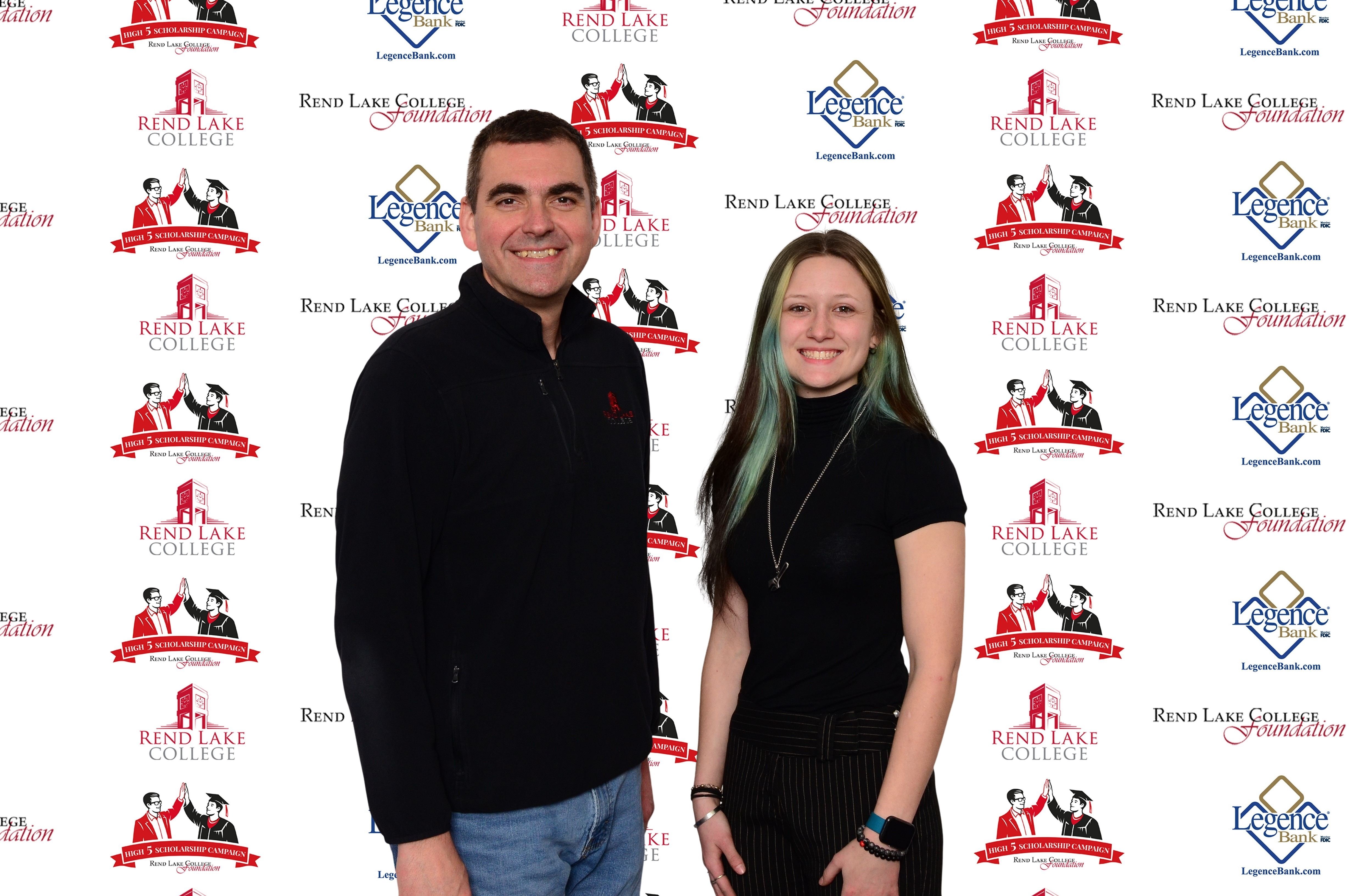 Pictured, (L-R) Scholarship Representative Chad Copple, Scholarship Recipient Alexus Mandrell