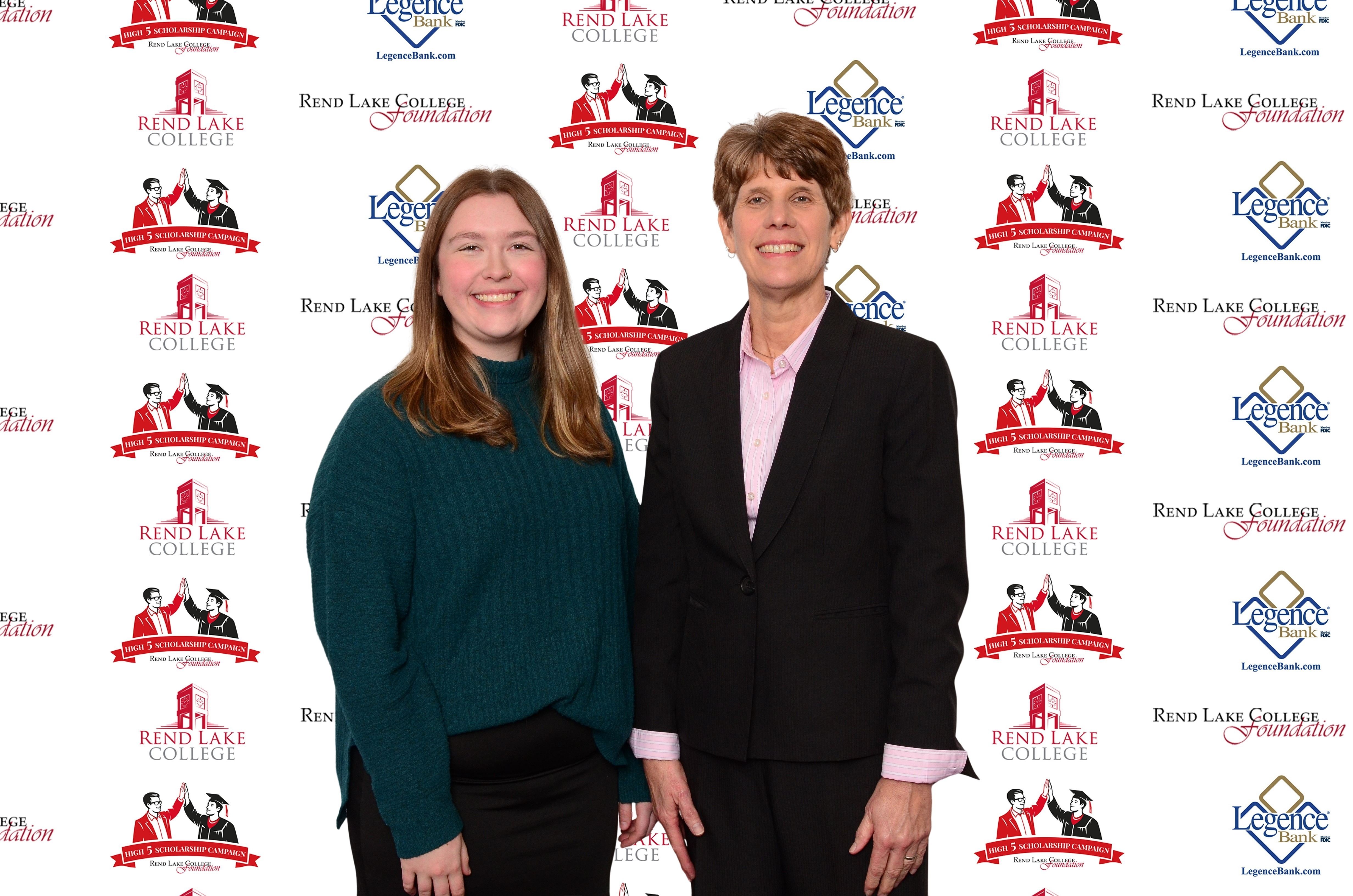 Pictured, (L-R) Scholarship Recipient Elizabeth Eastham, Scholarship Representative Trish Reed
