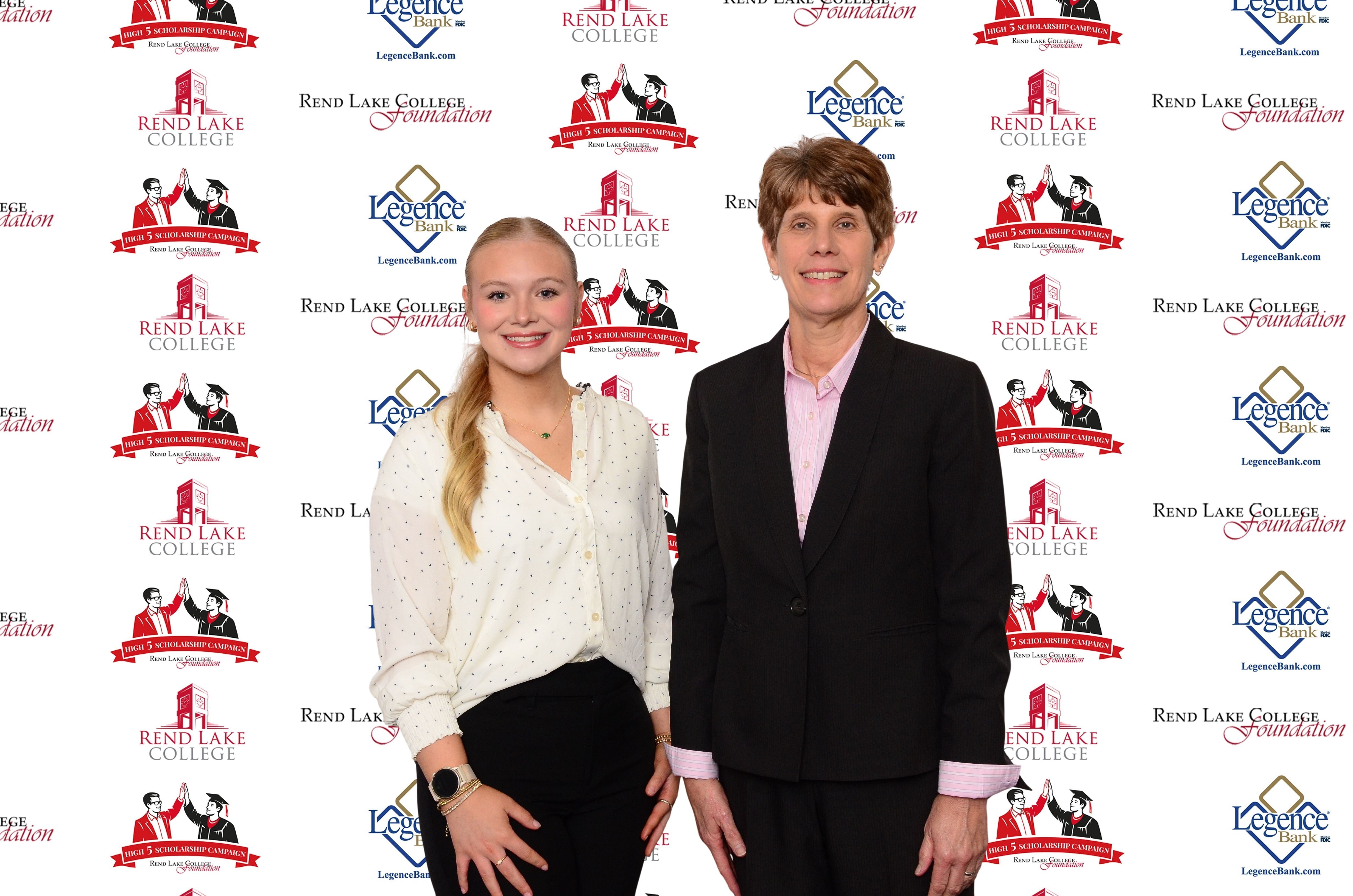 Pictured, (L-R) Scholarship Recipient Rylee Mitchell, Scholarship Representative Trish Reed