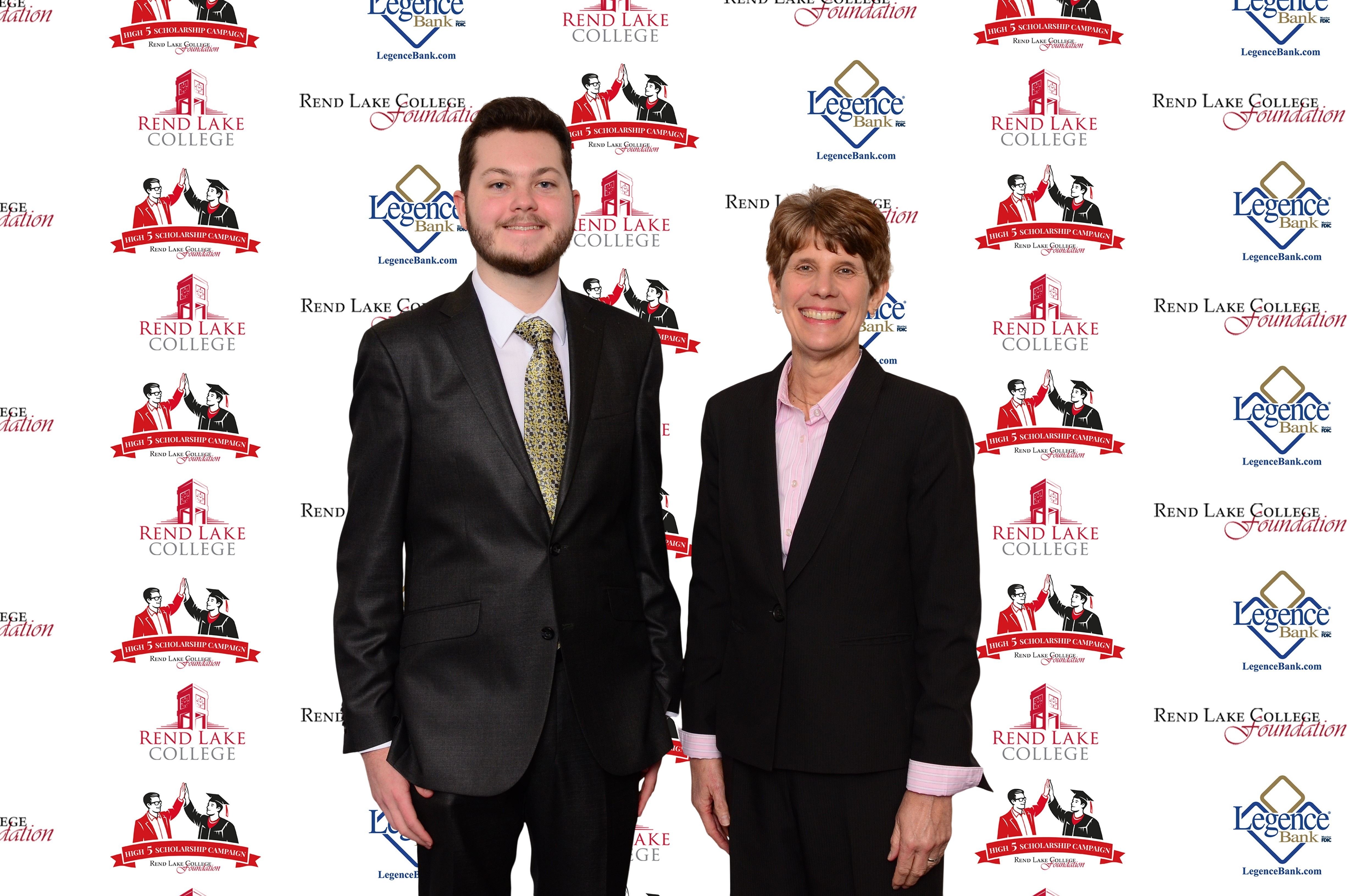 Pictured, (L-R) Scholarship Recipient Riley Tompkins, Scholarship Representative Trish Reed