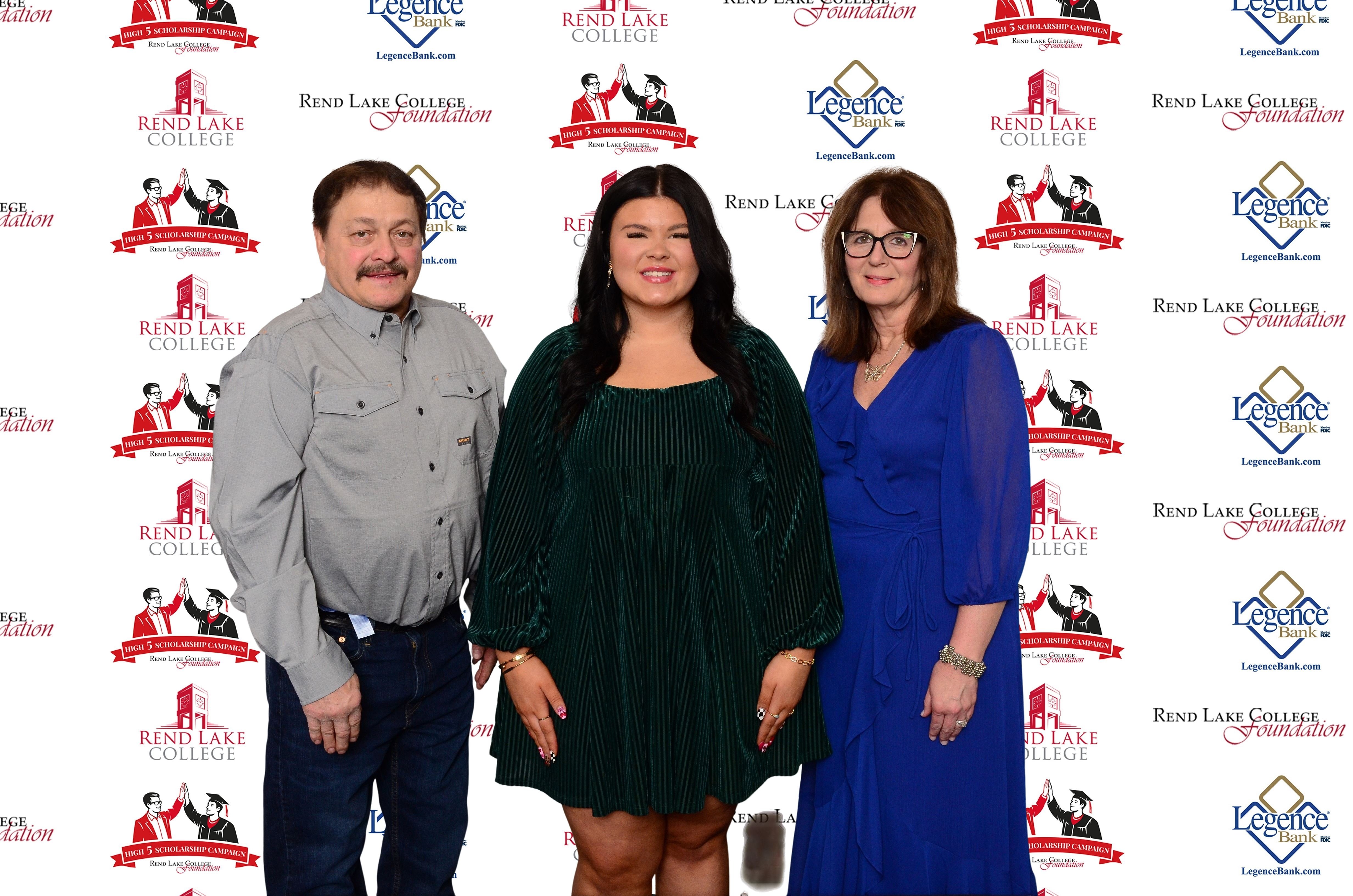 Pictured, (L-R) Scholarship Representative Rickey Trout, Scholarship Recipient Maia Schultz, Scholarship Representative Vickie Trout