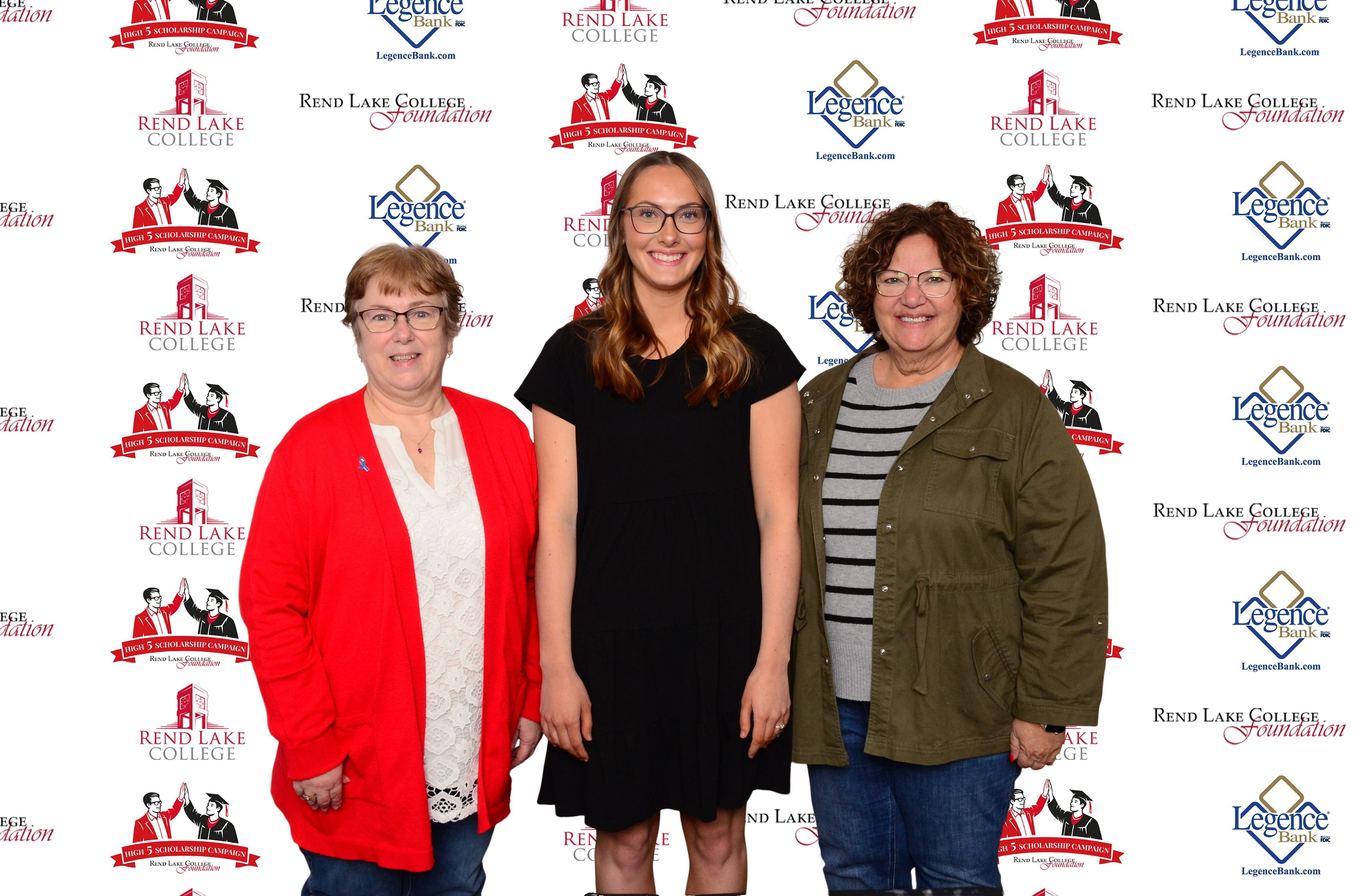 Pictured, (L-R) Scholarship Representative Janice Crow, Scholarship Recipient Shayla McMahon, Scholarship Representative Kathy Murphy
