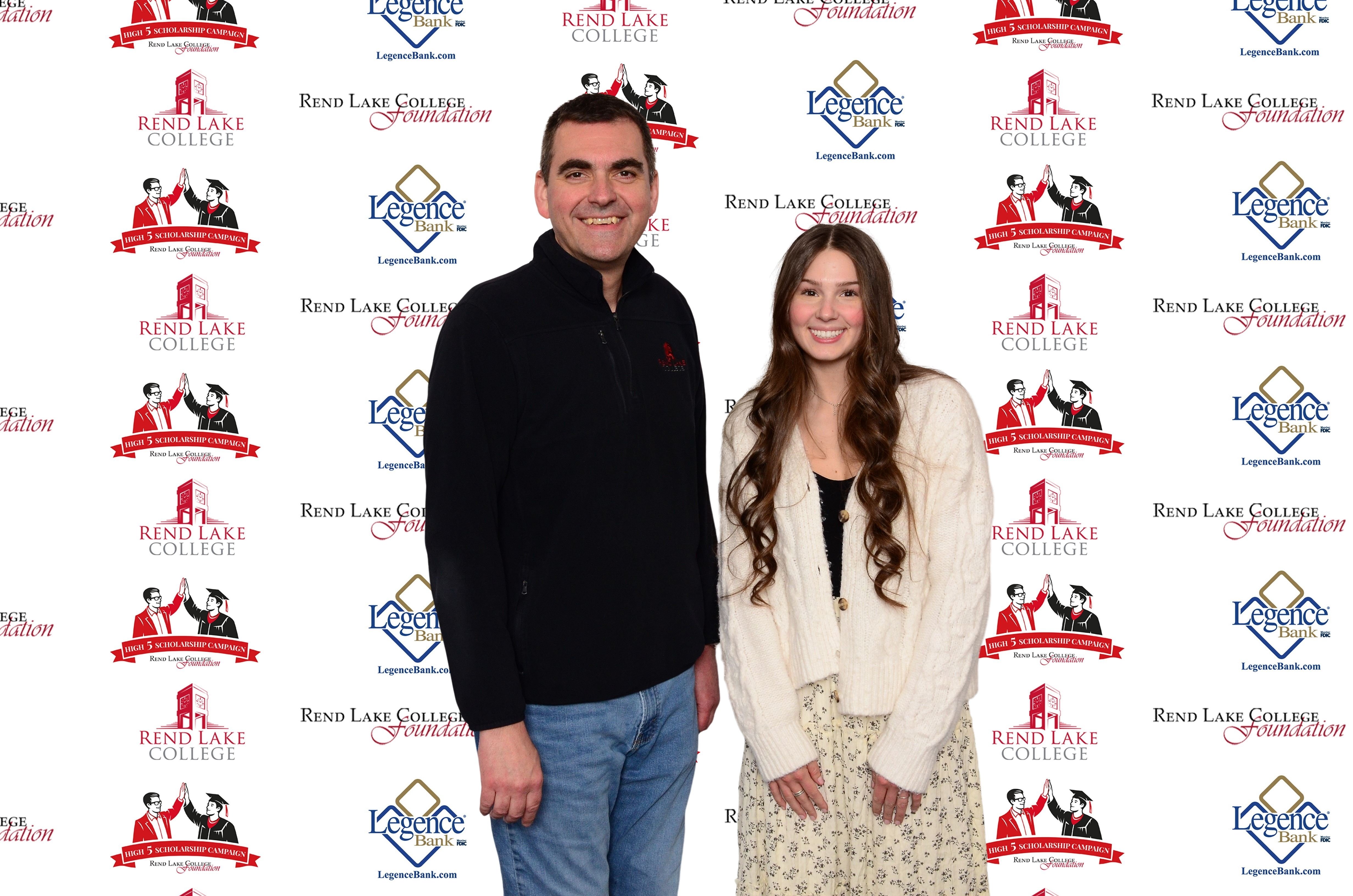 Pictured, (L-R) Scholarship Representative Chad Copple, Scholarship Recipient Tinsley Andrews