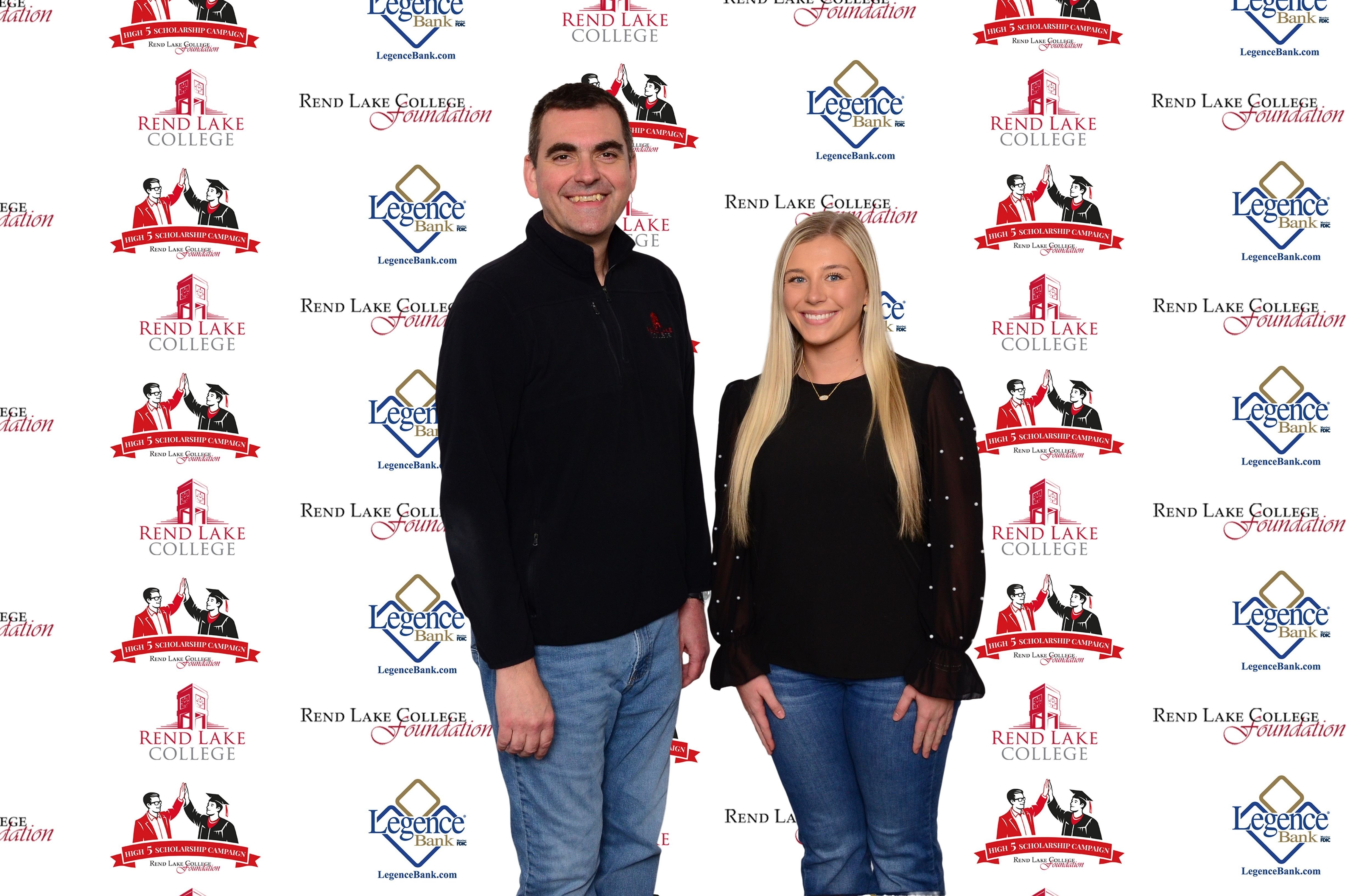 Pictured, (L-R) Scholarship Representative Chad Copple, Scholarship Recipient Josie Greenwalt