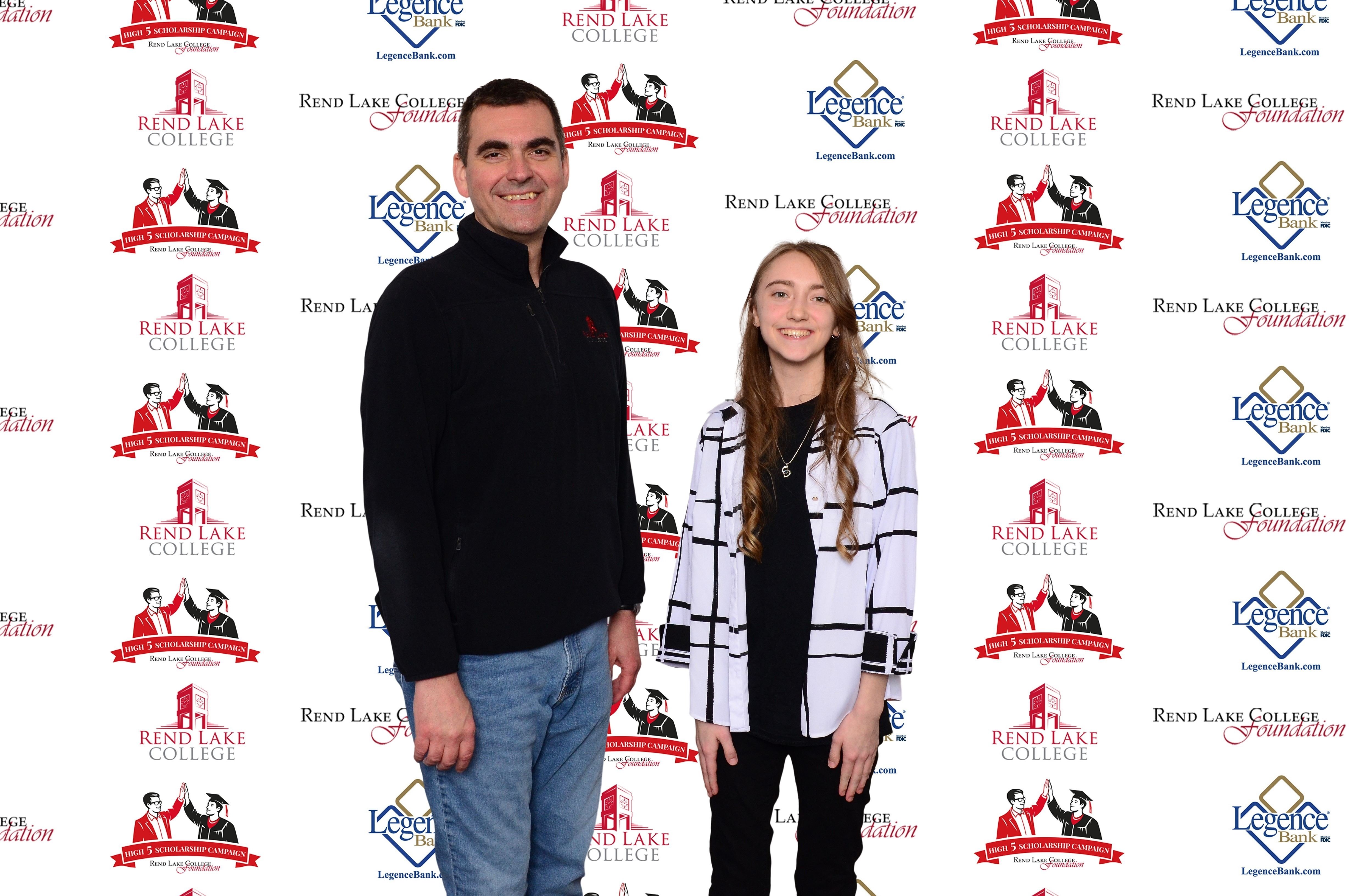 Pictured, (L-R) Scholarship Representative Chad Copple, Scholarship Recipient Alexis Davis