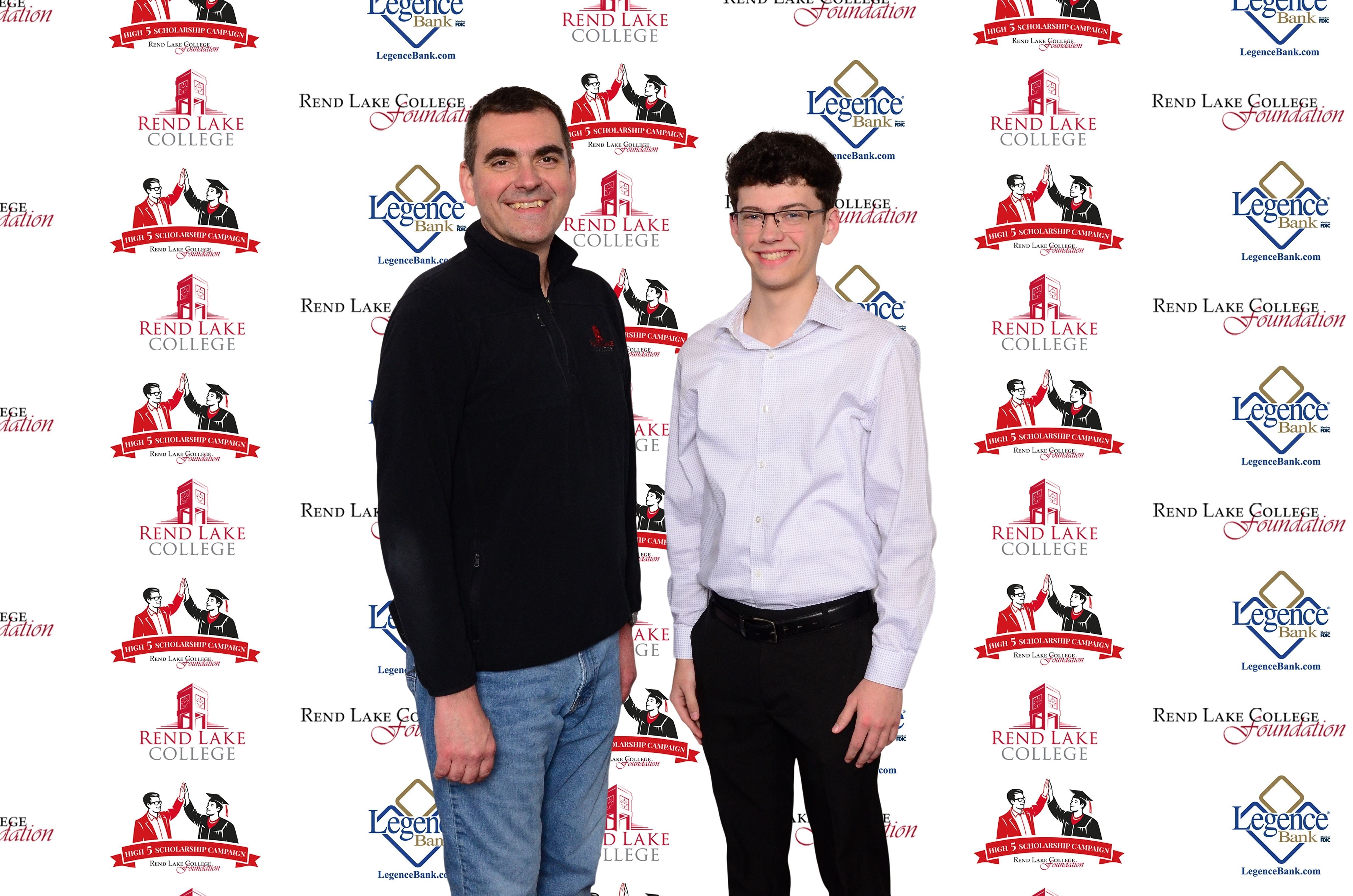 Pictured, (L-R) Scholarship Representative Chad Copple, Scholarship Recipient Tryton Fassett