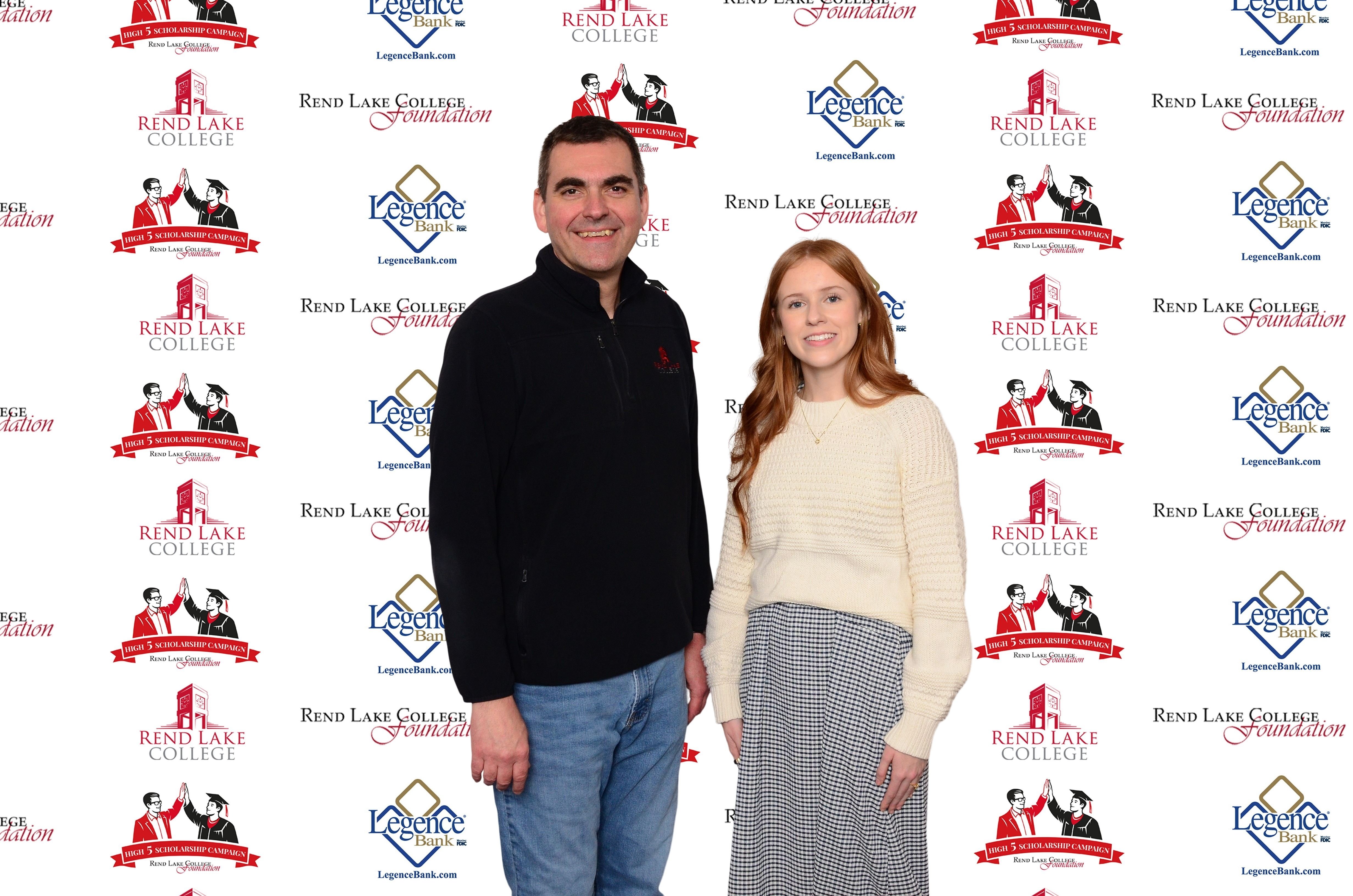 Pictured, (L-R) Scholarship Representative Chad Copple, Scholarship Recipient Alayna Degler