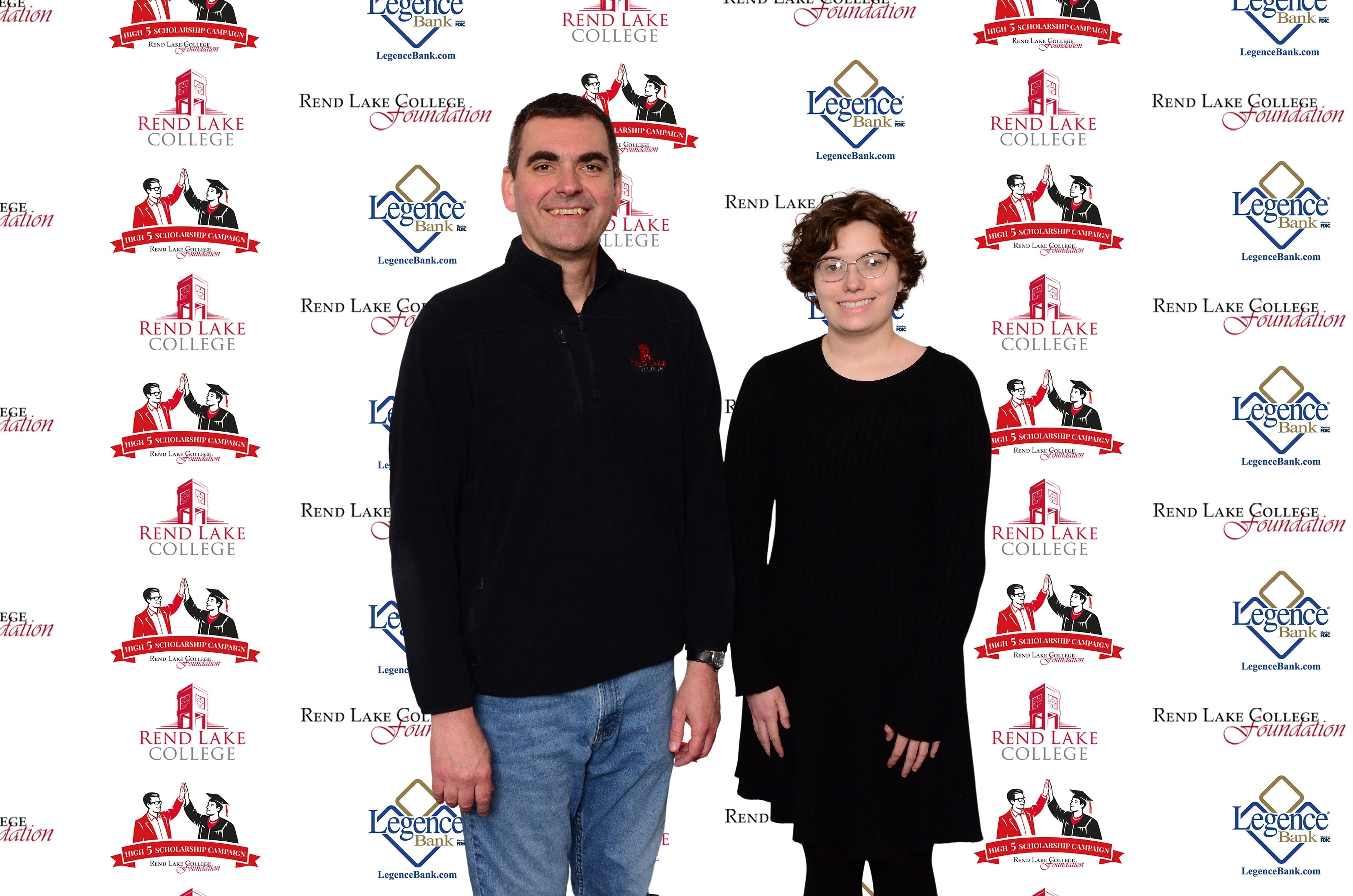 Pictured, (L-R) Scholarship Representative Chad Copple, Scholarship Recipient Lily Owens