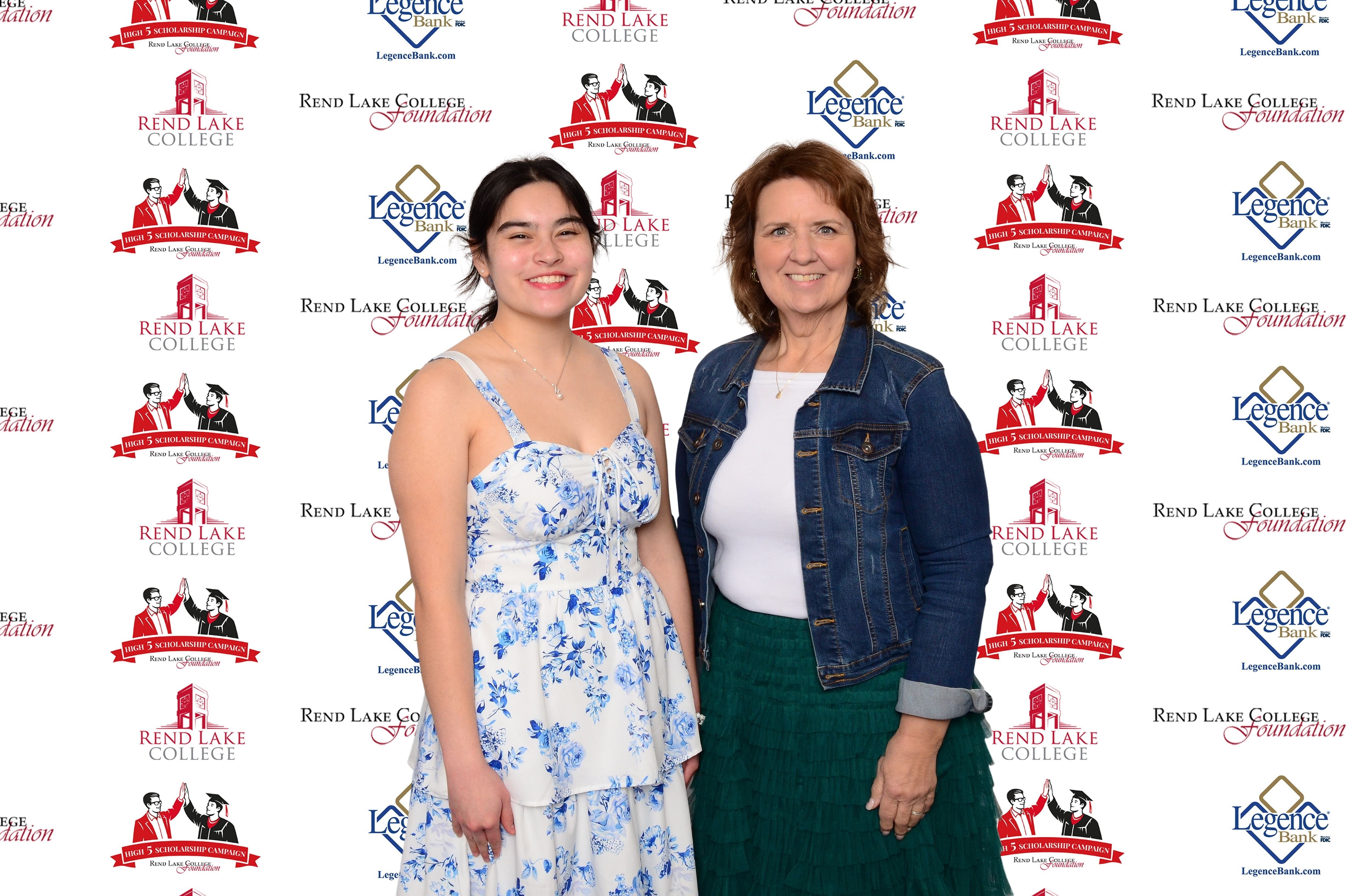 Pictured, (L-R) Scholarship Recipient Isabella Abenes, Scholarship Representative Carrie Docery